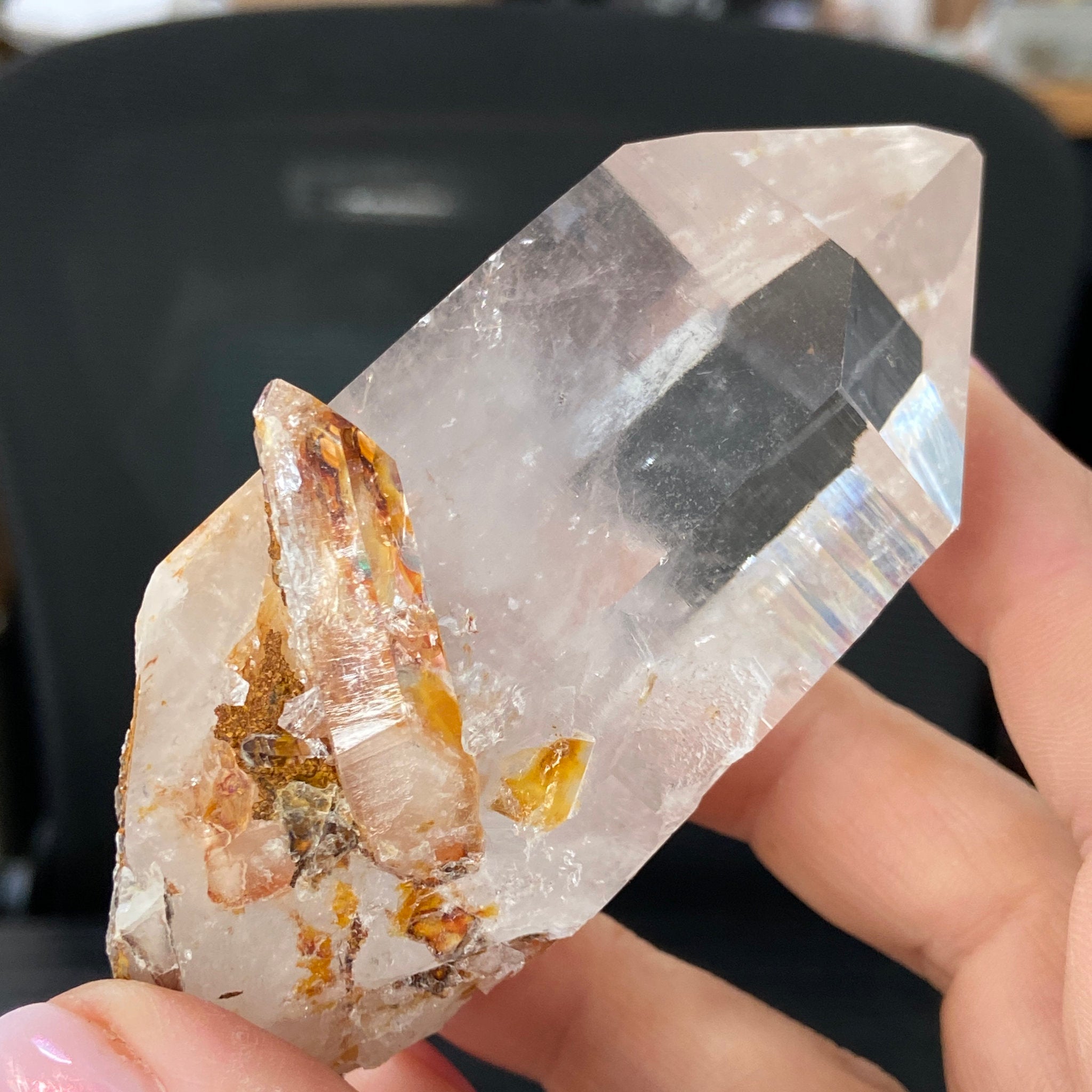 Phoenix Fire Lemurian Quartz Point – Penas Blancas, Colombia