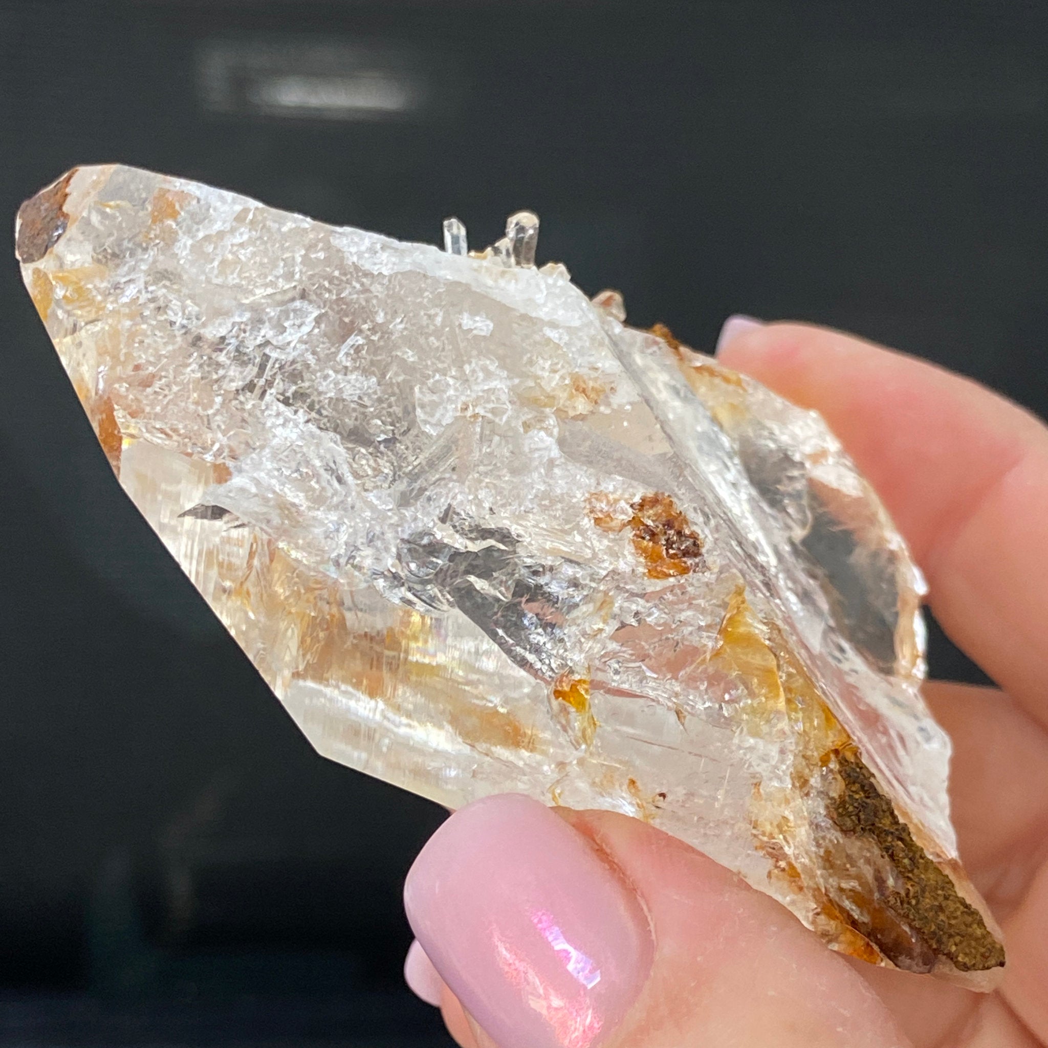 Phoenix Fire Lemurian Quartz Point with Record Keepers – Penas Blancas, Colombia