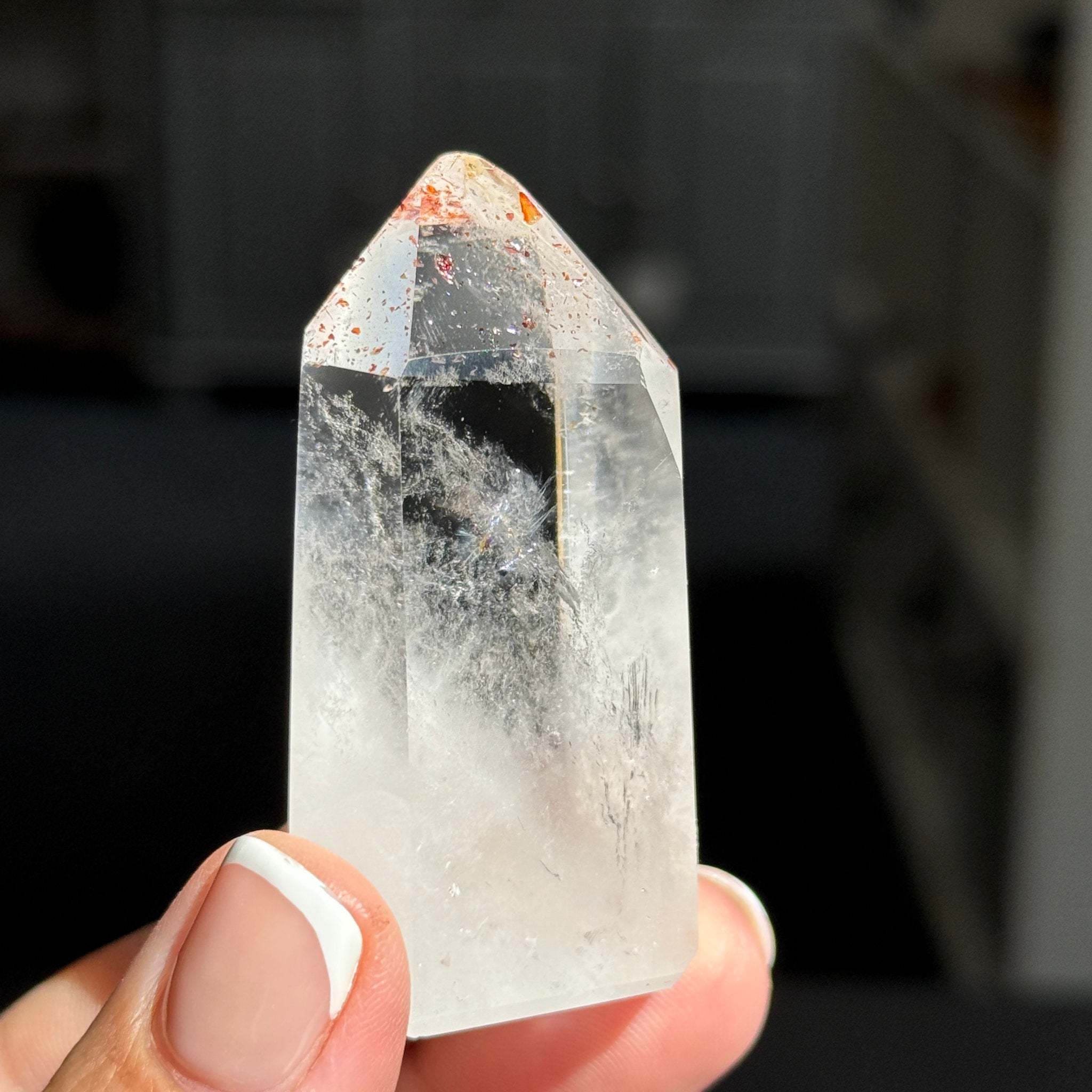 ❤️‍🔥 Harlequin Clear Quartz Tower – Madagascar