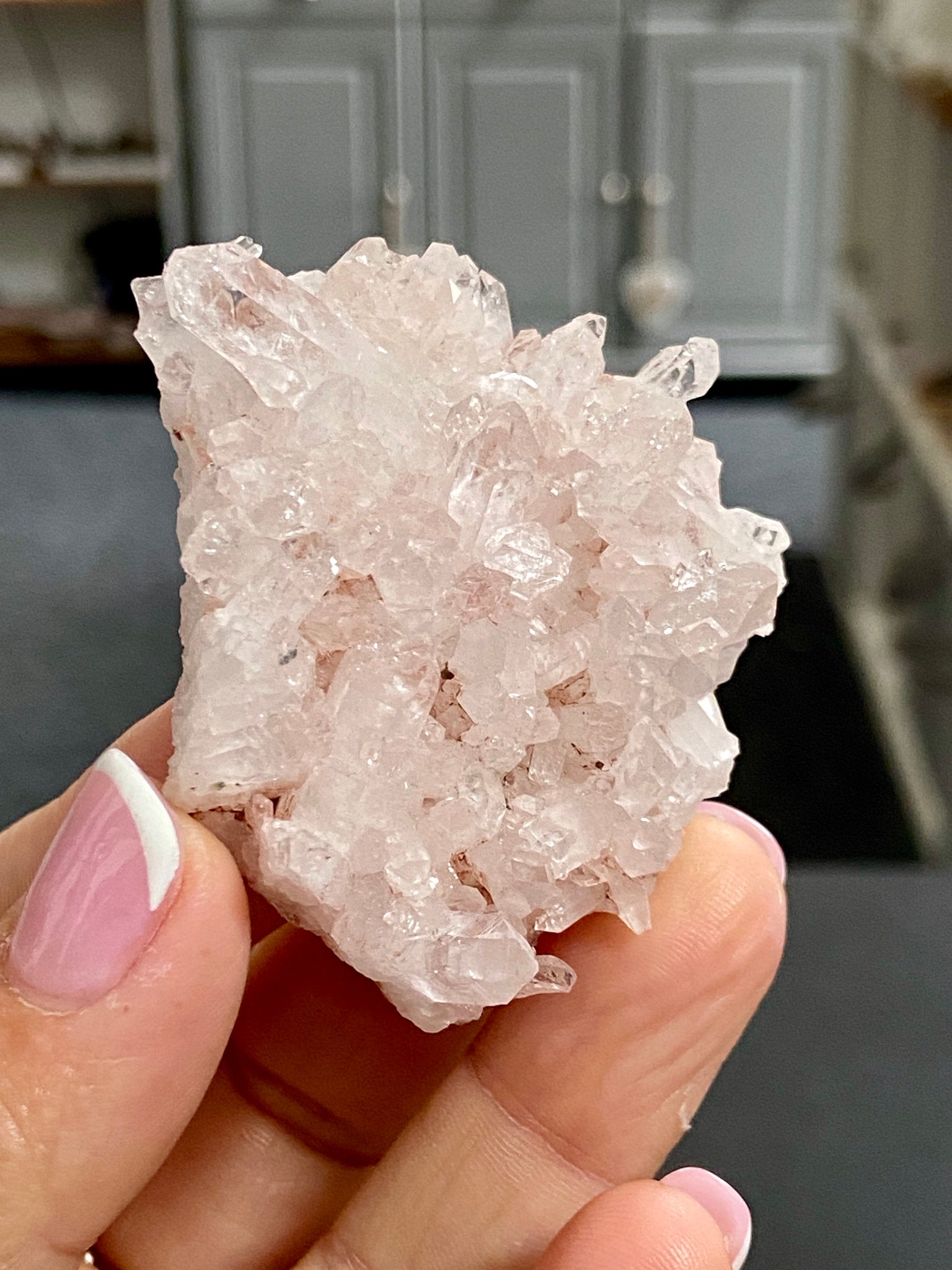 🌸 Sacred Pink Lemurian Quartz Cluster