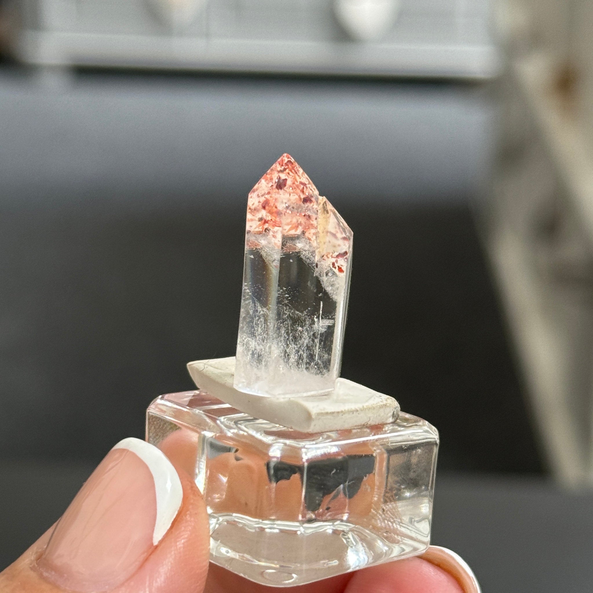 ❤️‍🔥 Mini Harlequin Clear Quartz Tower – Madagascar