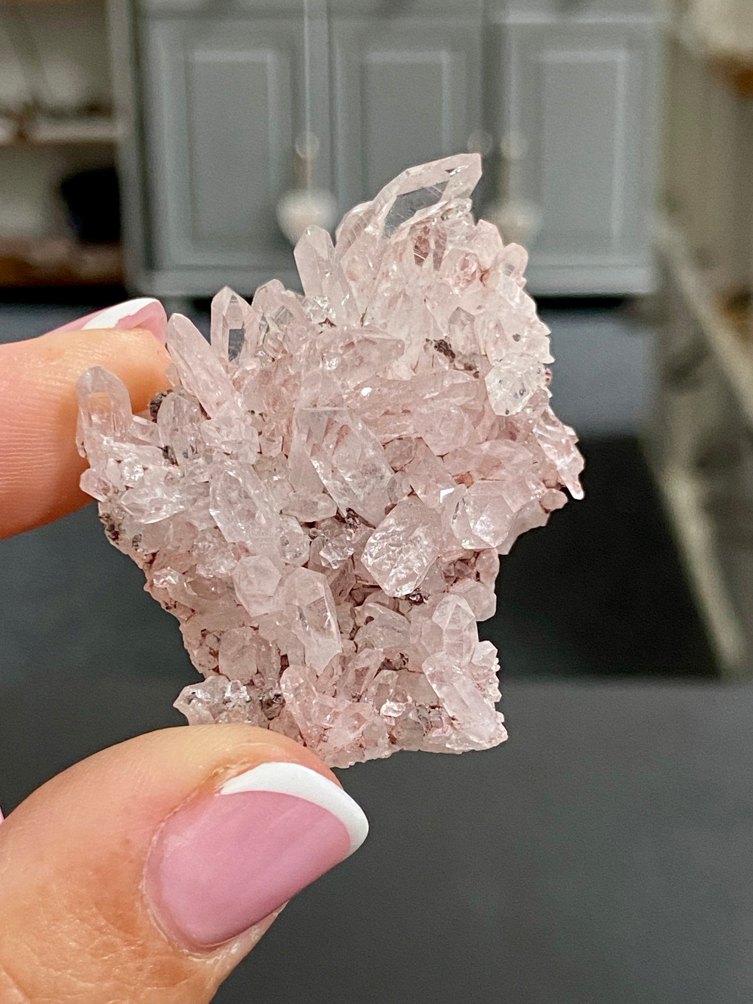 🌸 Sacred Pink Lemurian Quartz Cluster