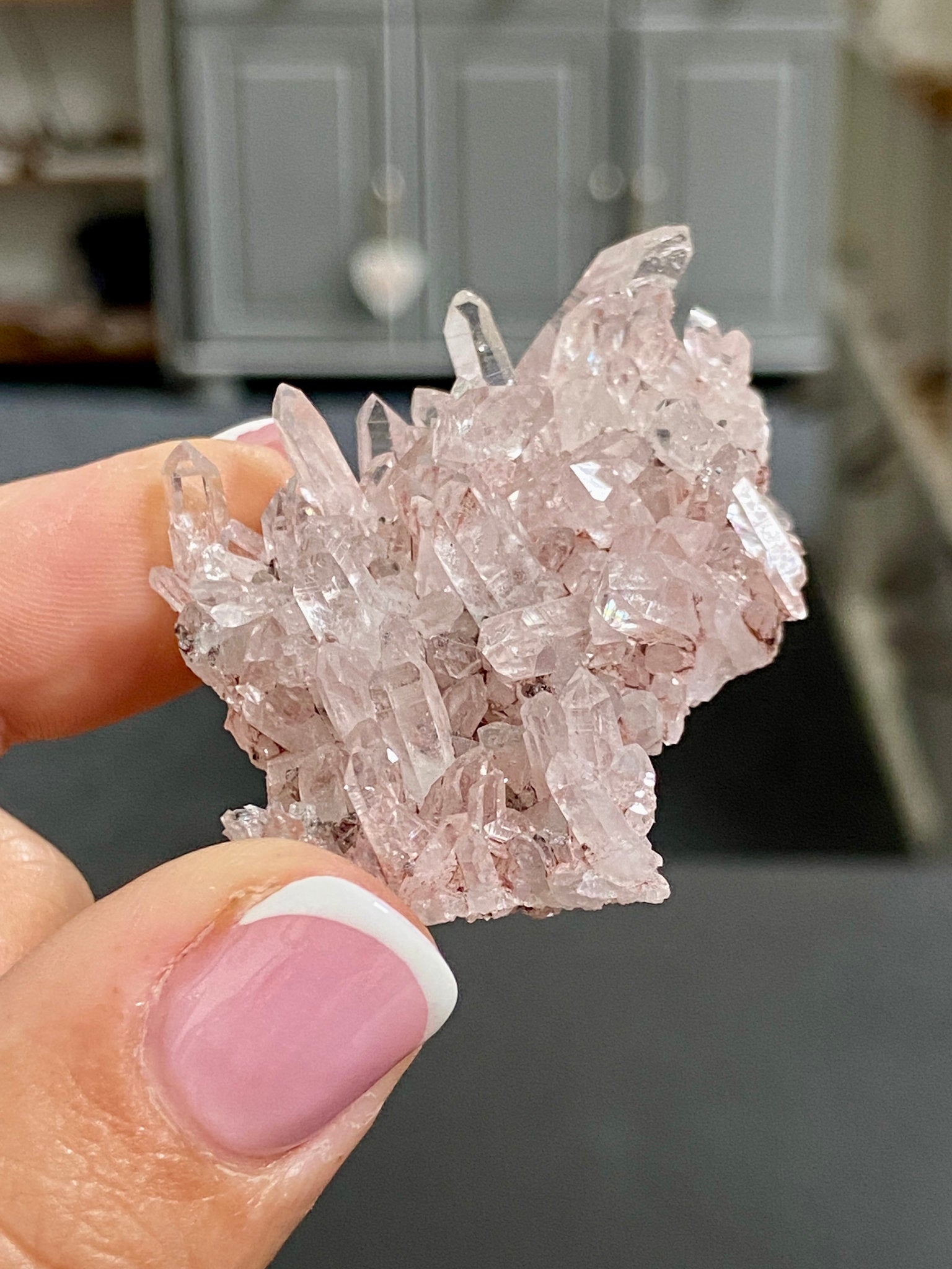 🌸 Sacred Pink Lemurian Quartz Cluster