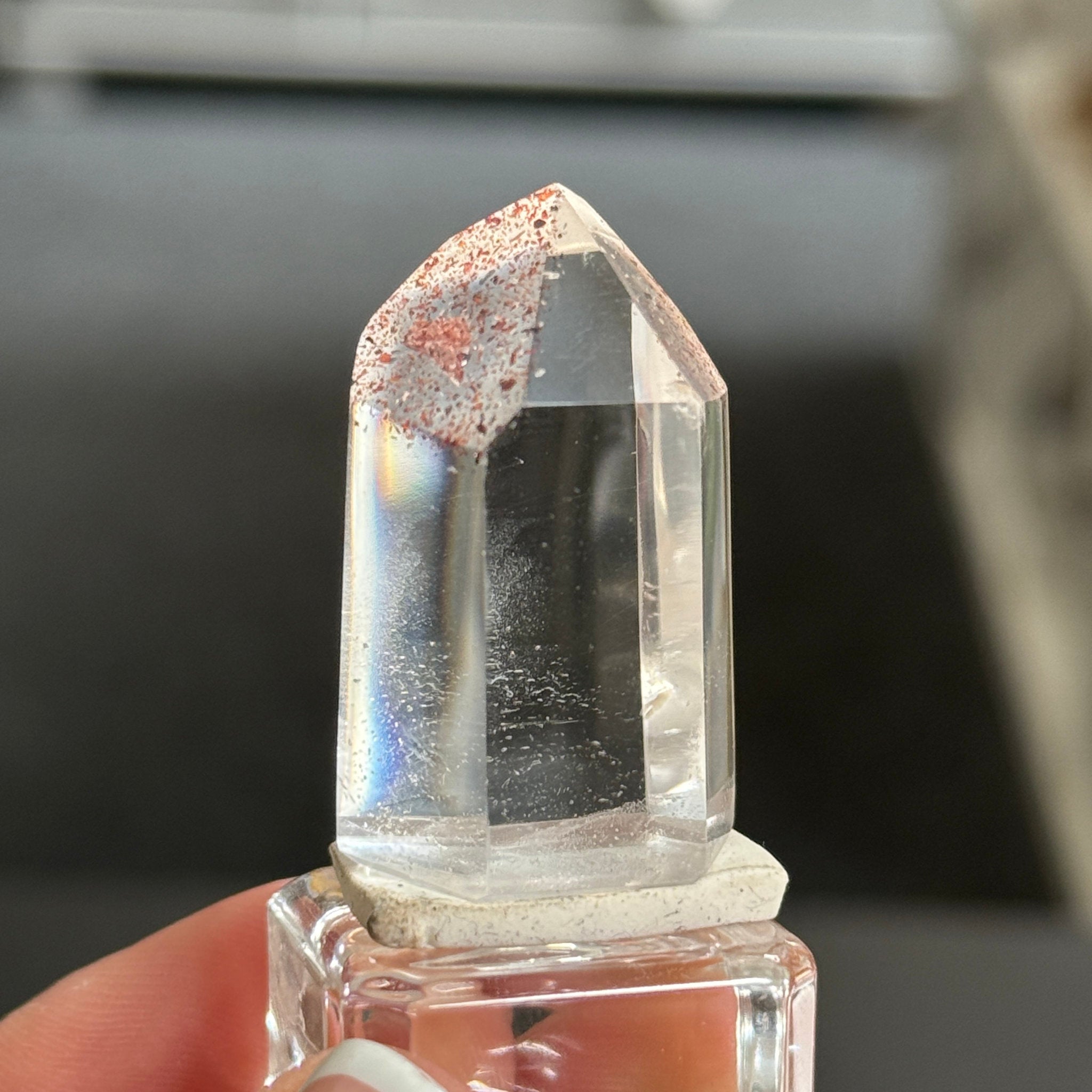 ❤️‍🔥 Mini Harlequin Clear Quartz Tower – Madagascar