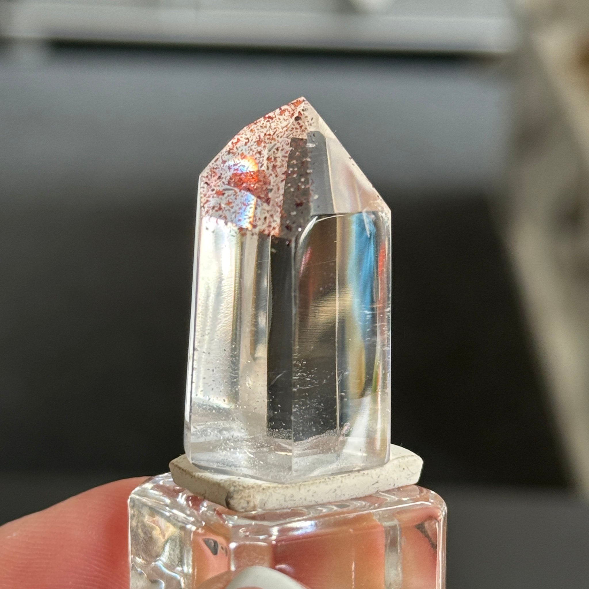 ❤️‍🔥 Mini Harlequin Clear Quartz Tower – Madagascar
