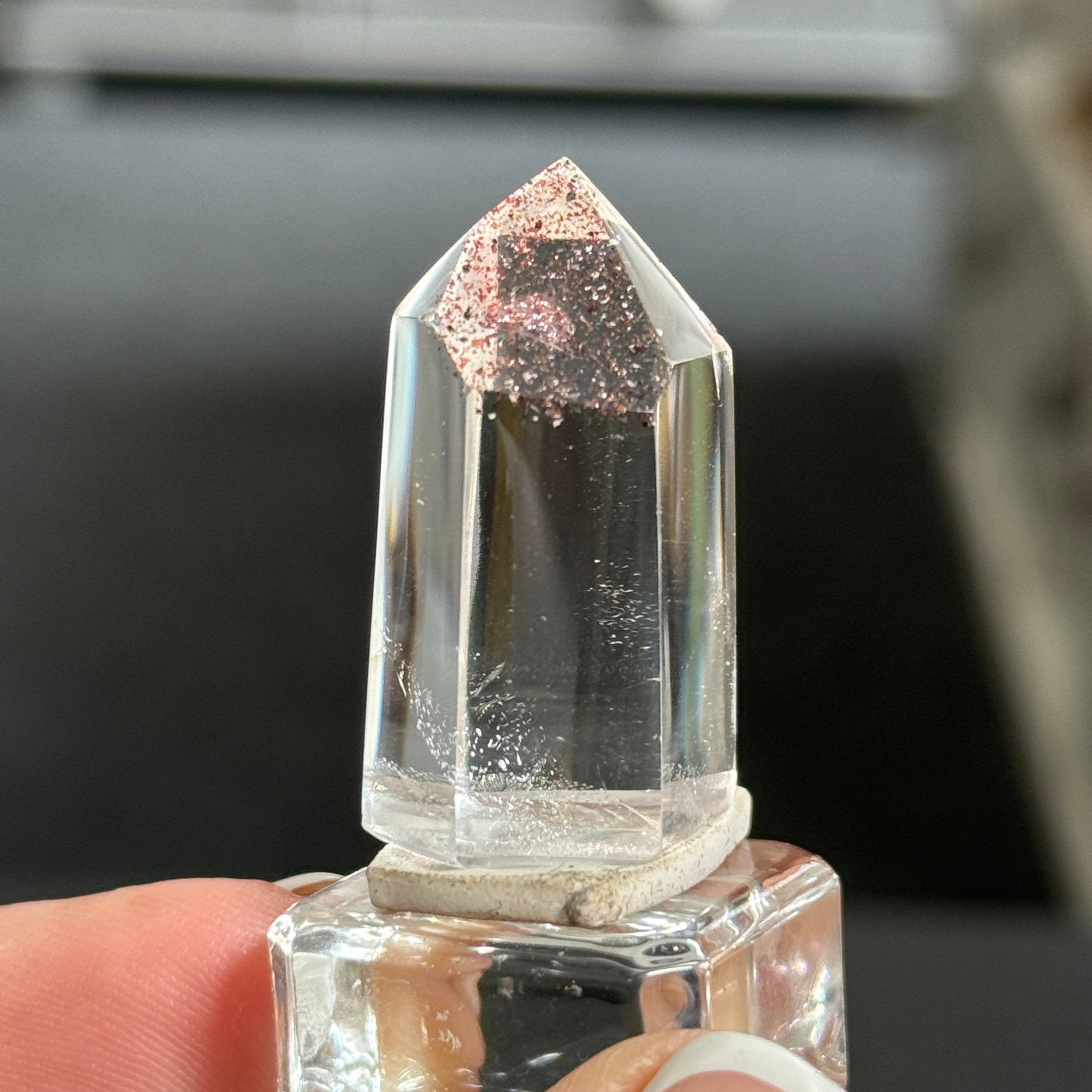 ❤️‍🔥 Mini Harlequin Clear Quartz Tower – Madagascar