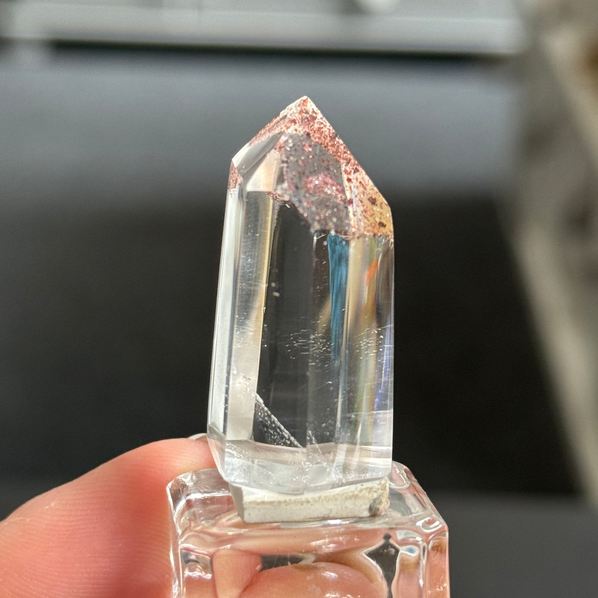 ❤️‍🔥 Mini Harlequin Clear Quartz Tower – Madagascar