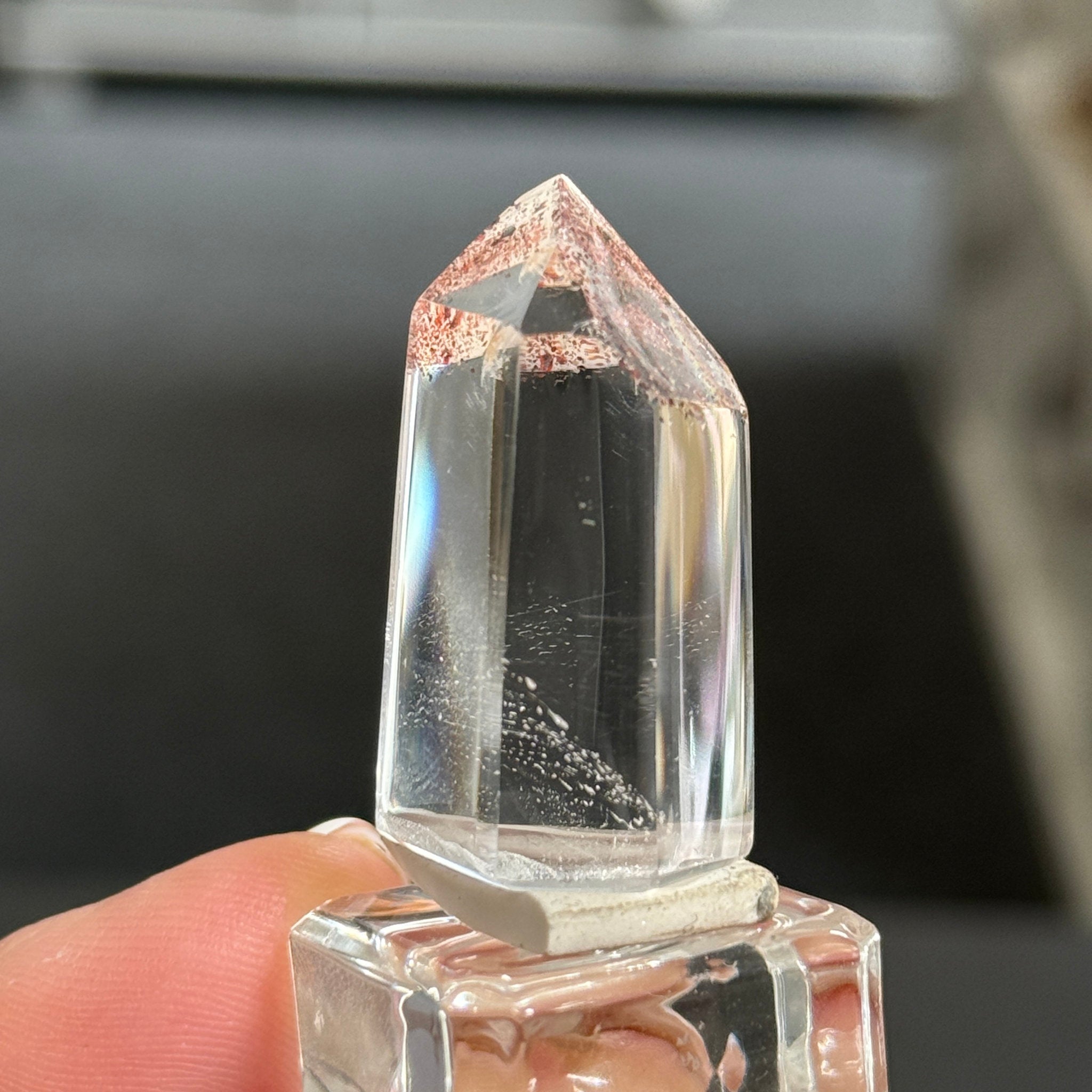 ❤️‍🔥 Mini Harlequin Clear Quartz Tower – Madagascar