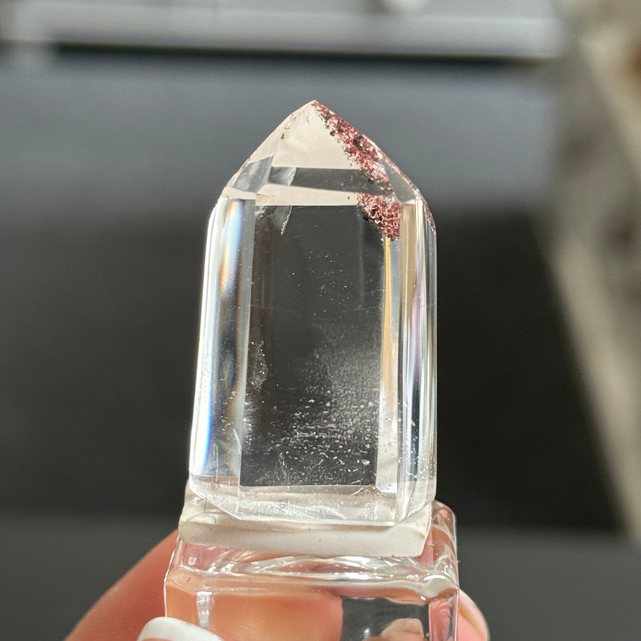 ❤️‍🔥 Mini Harlequin Clear Quartz Tower – Madagascar