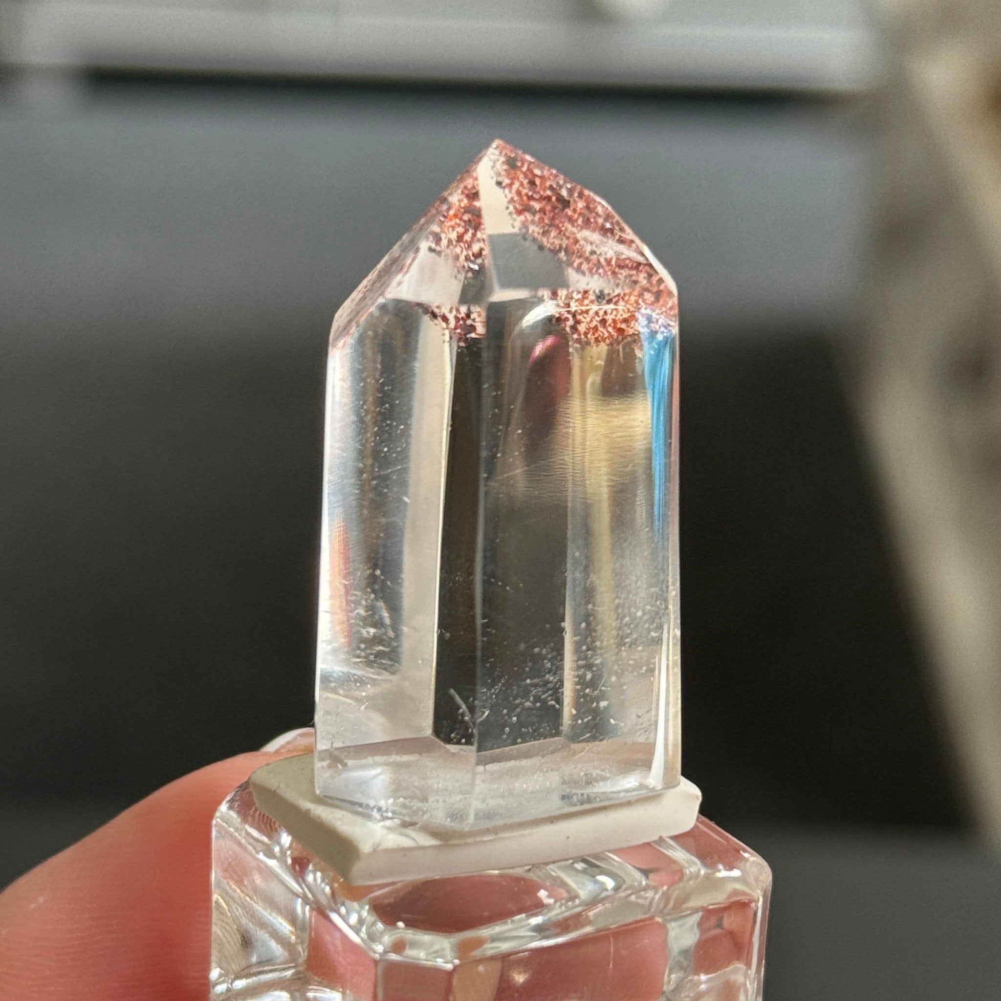 ❤️‍🔥 Mini Harlequin Clear Quartz Tower – Madagascar