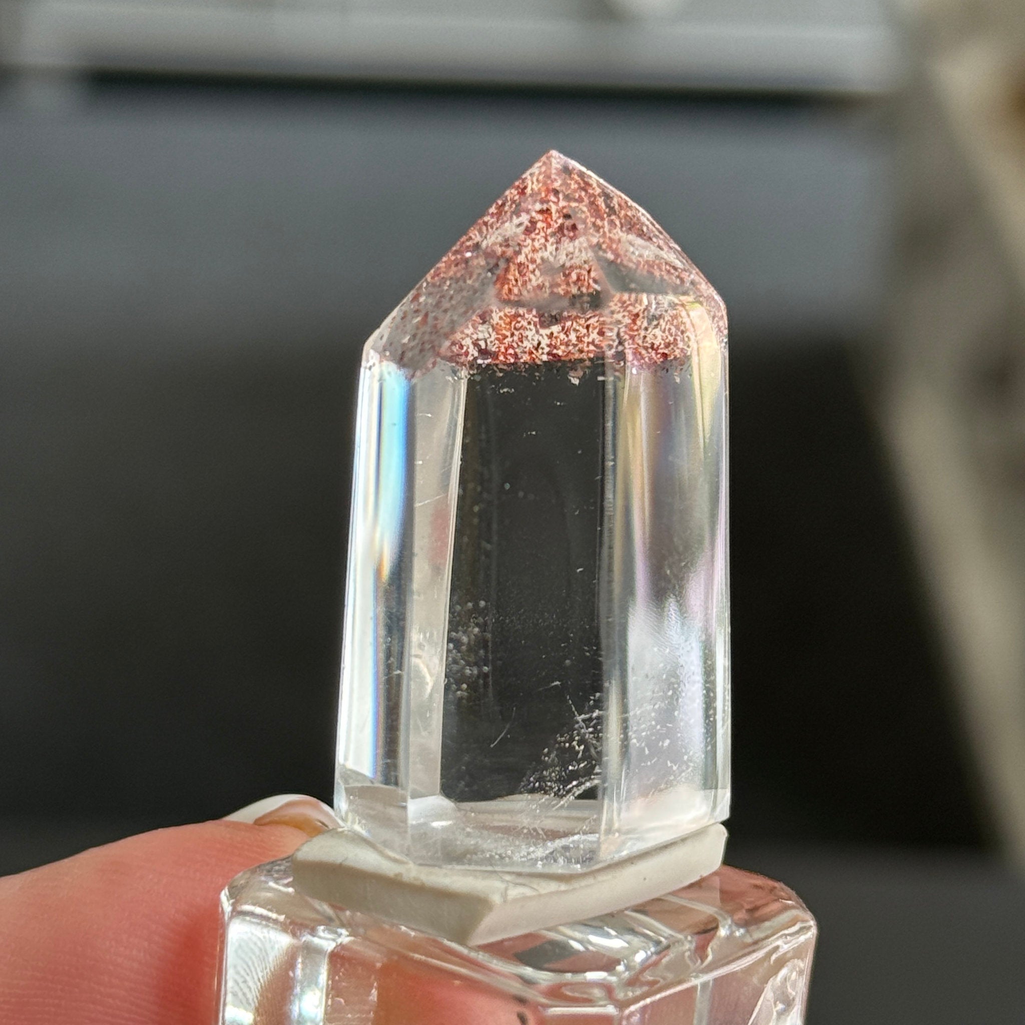 ❤️‍🔥 Mini Harlequin Clear Quartz Tower – Madagascar