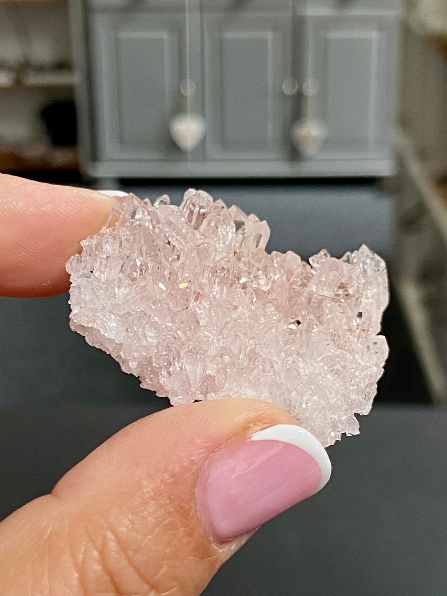 🌸 Sacred Pink Lemurian Quartz Cluster