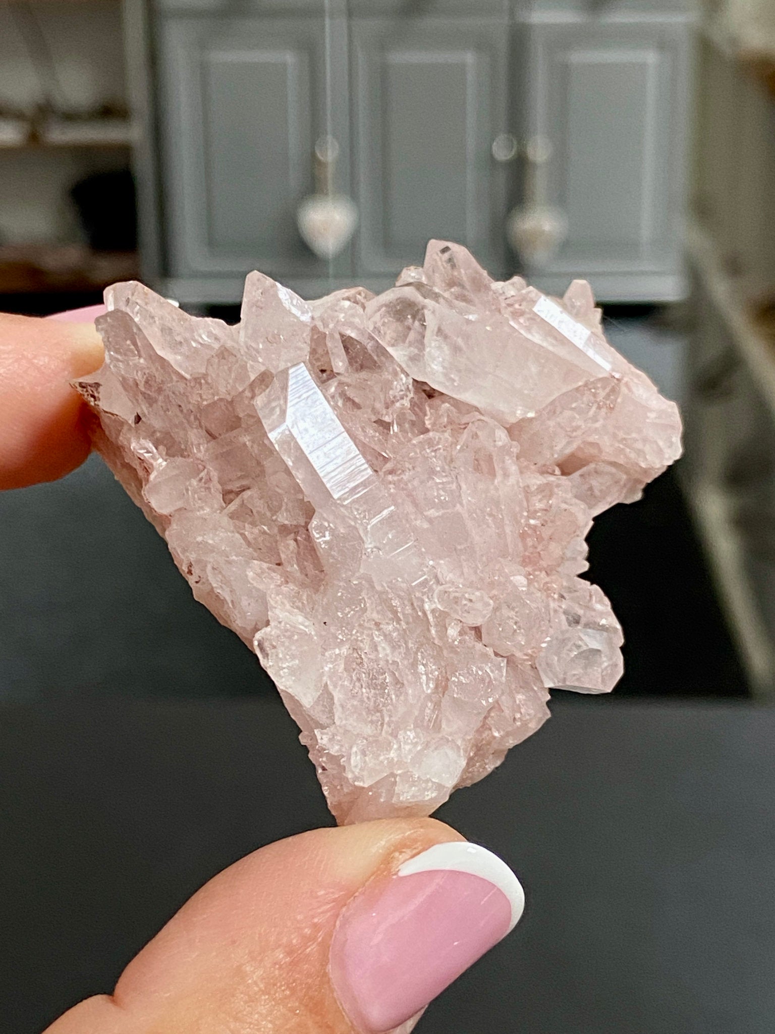 🌸 Sacred Pink Lemurian Quartz Cluster