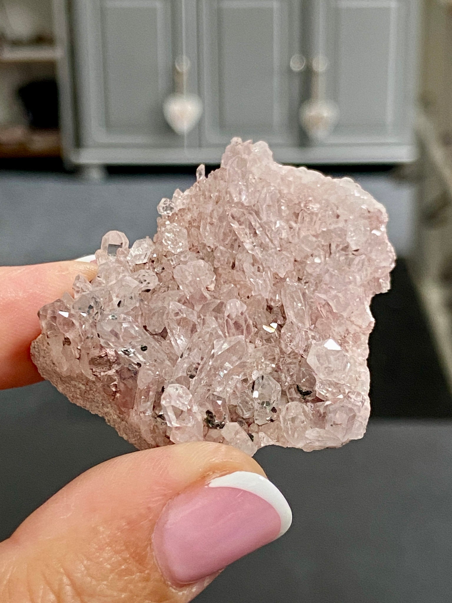 🌸 Sacred Pink Lemurian Quartz Cluster