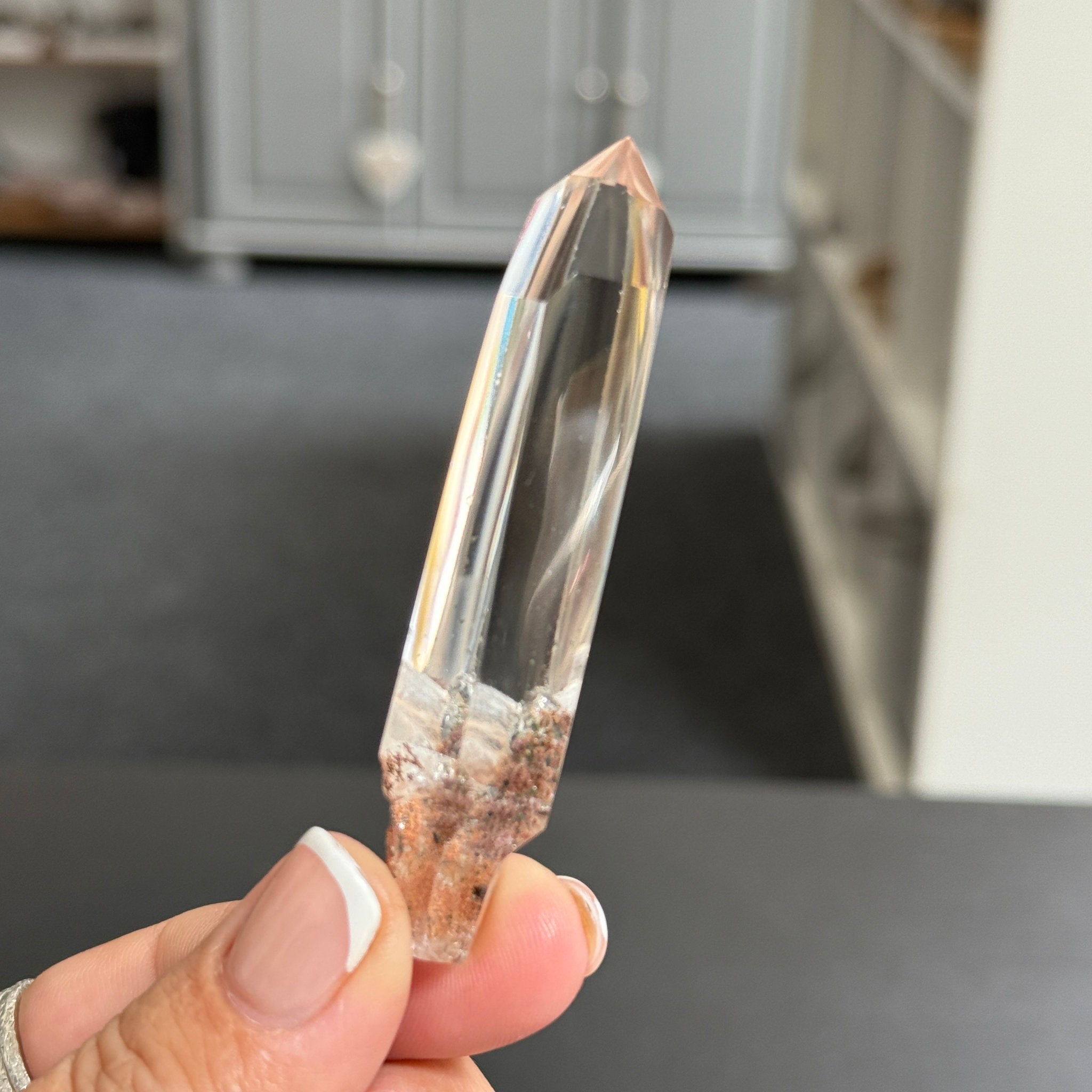 💎 Fully Polished Clear Quartz Sceptre – Madagascar