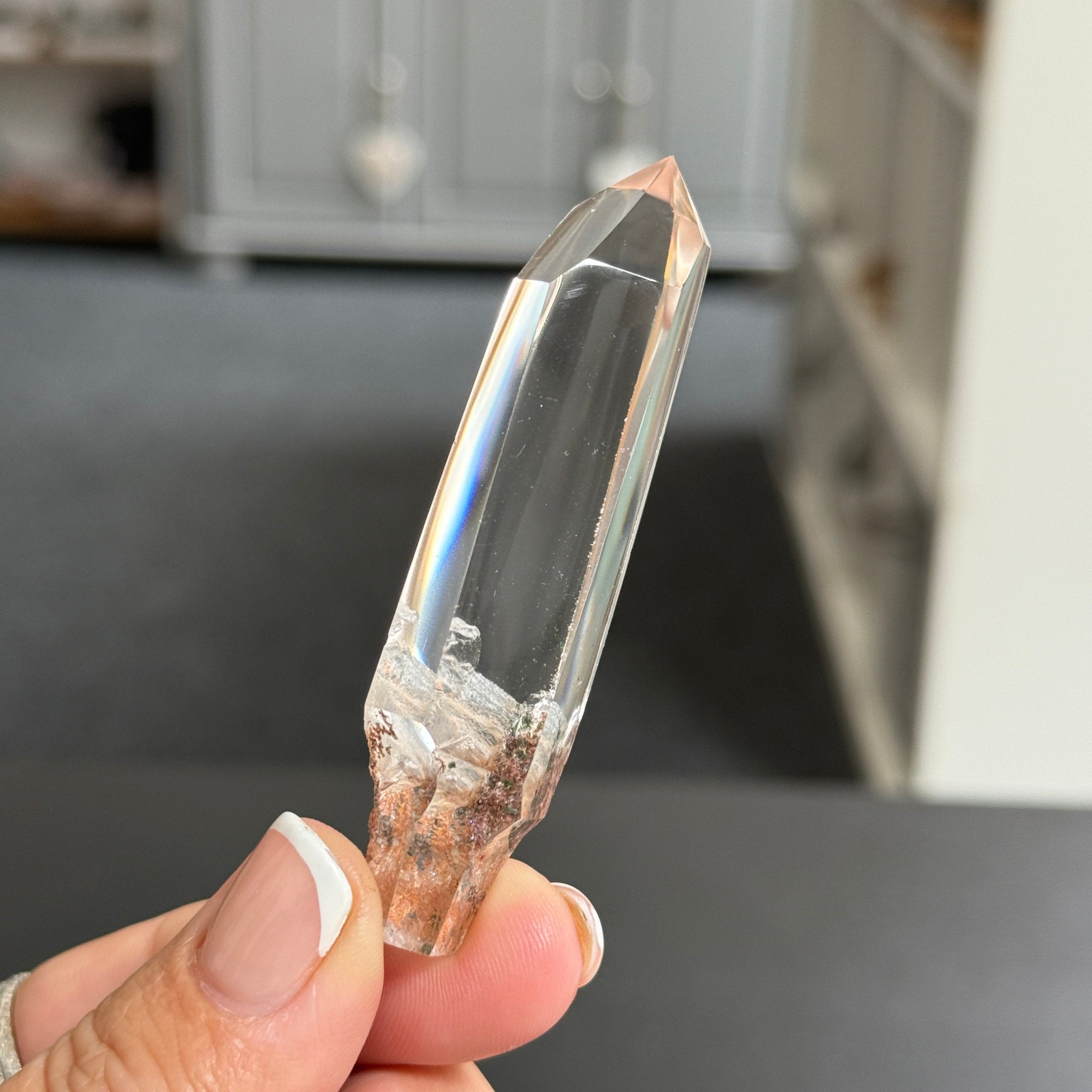 💎 Fully Polished Clear Quartz Sceptre – Madagascar