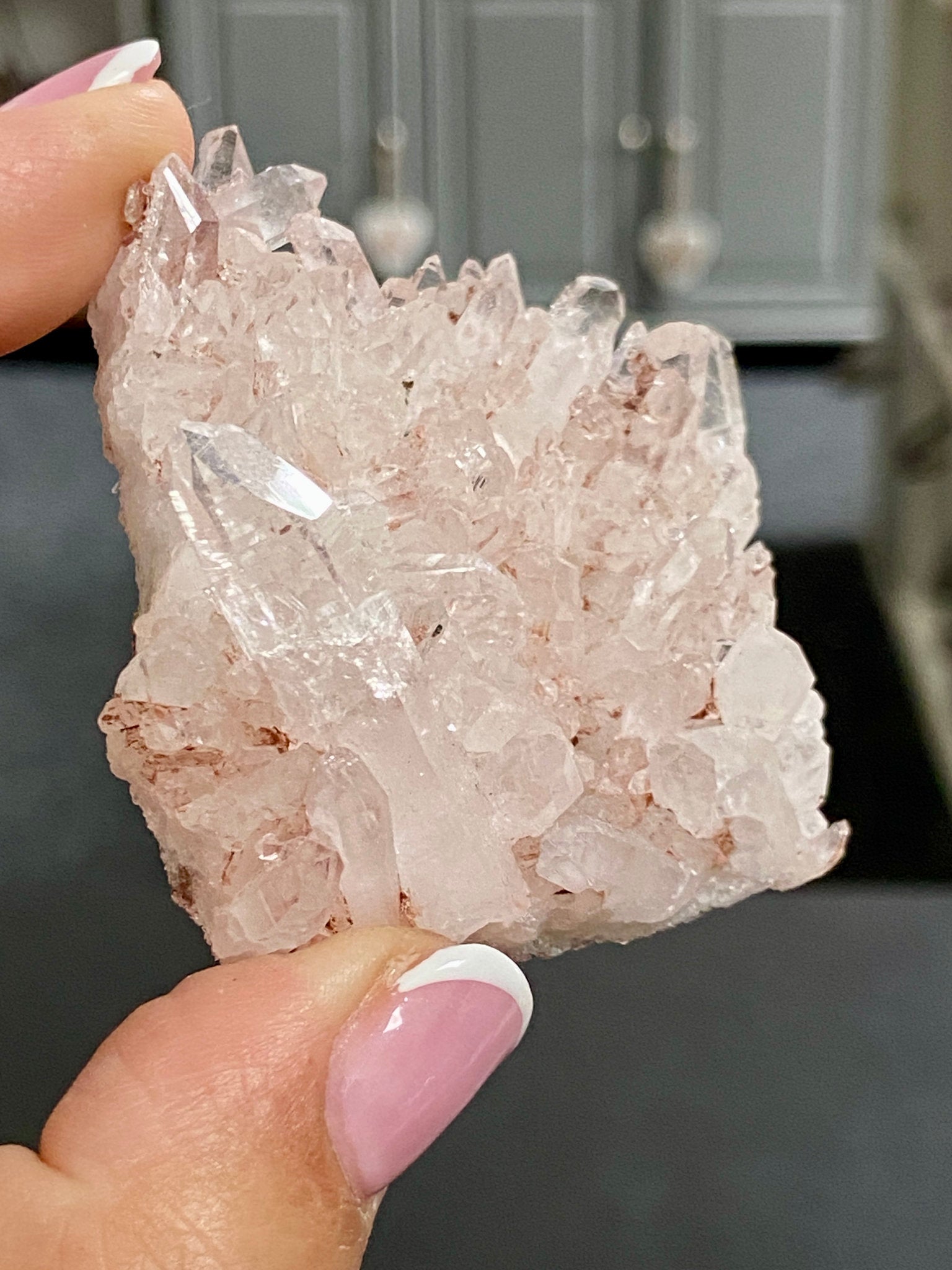 🌸 Sacred Pink Lemurian Quartz Cluster