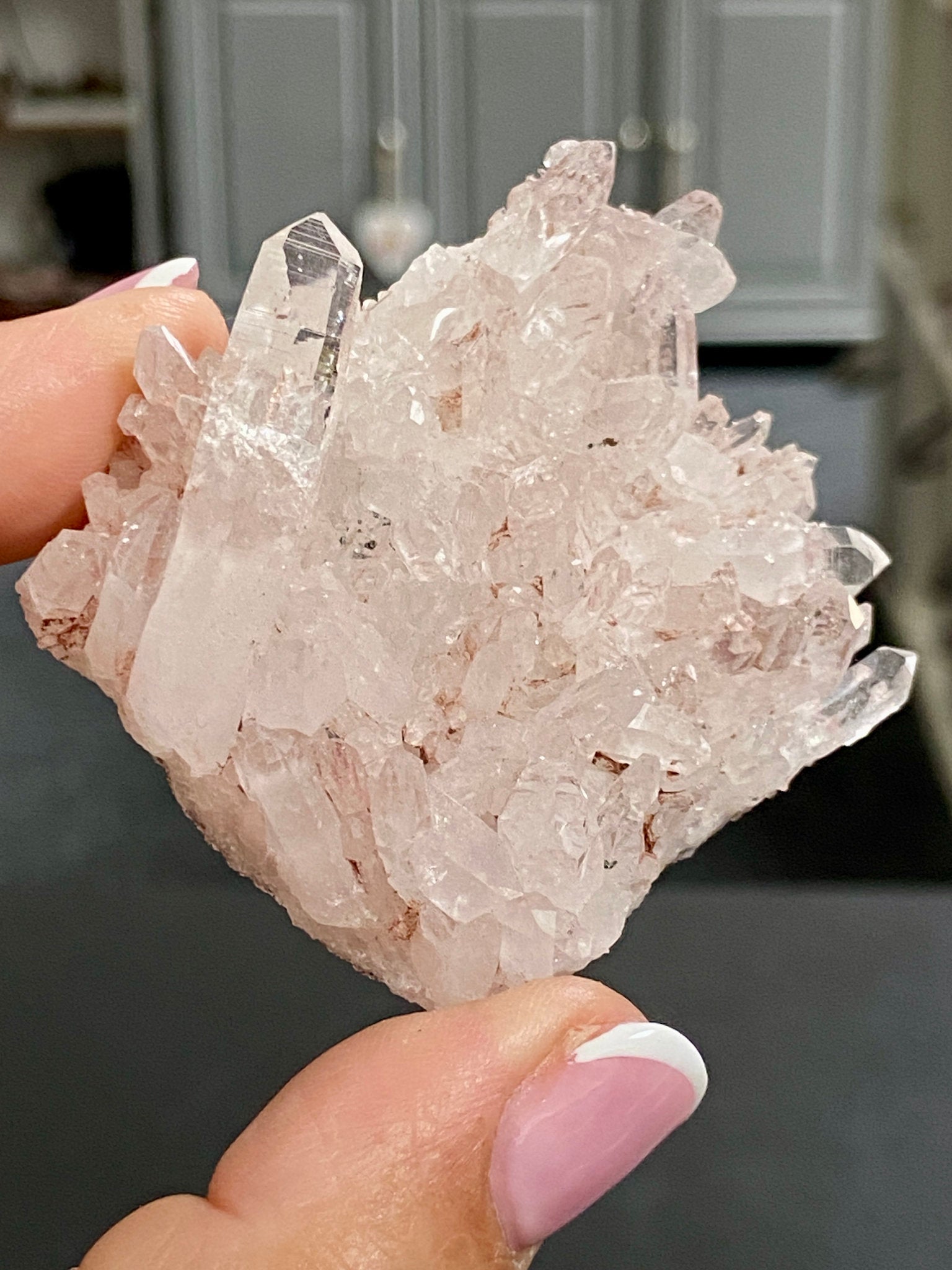 🌸 Sacred Pink Lemurian Quartz Cluster