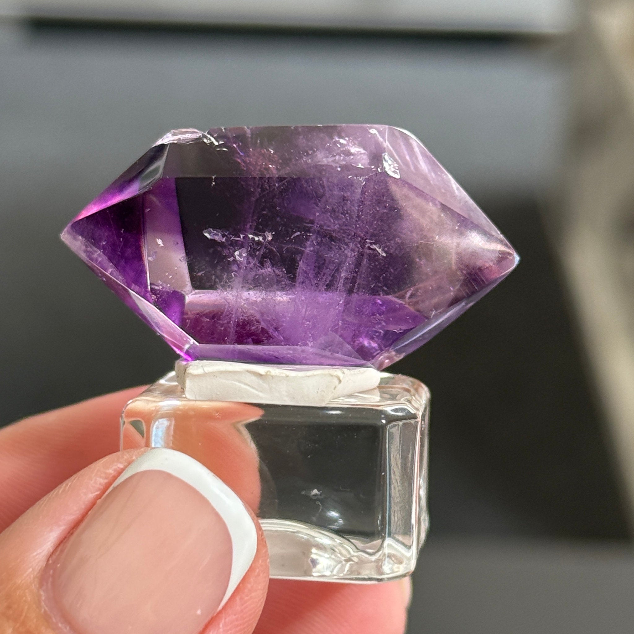 💜 Natural Amethyst DT with Chevron Phantoms – Madagascar