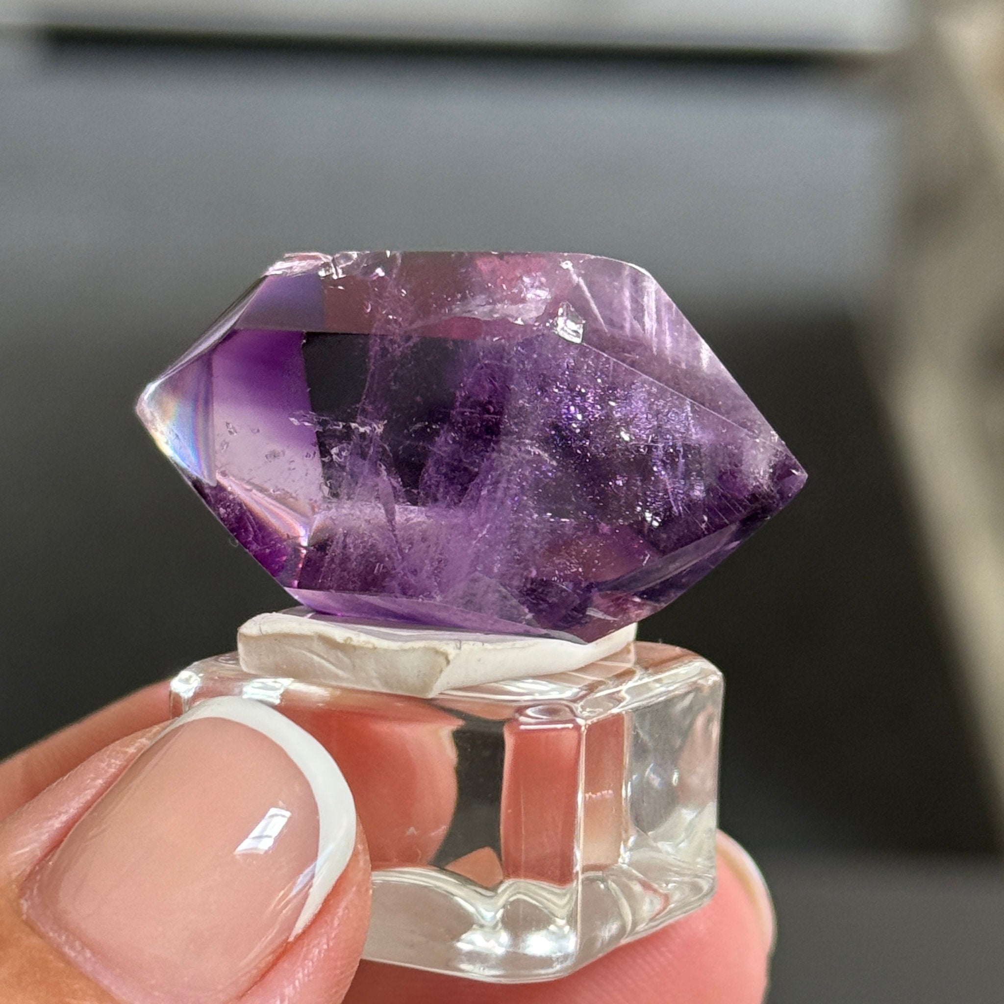 💜 Natural Amethyst DT with Chevron Phantoms – Madagascar