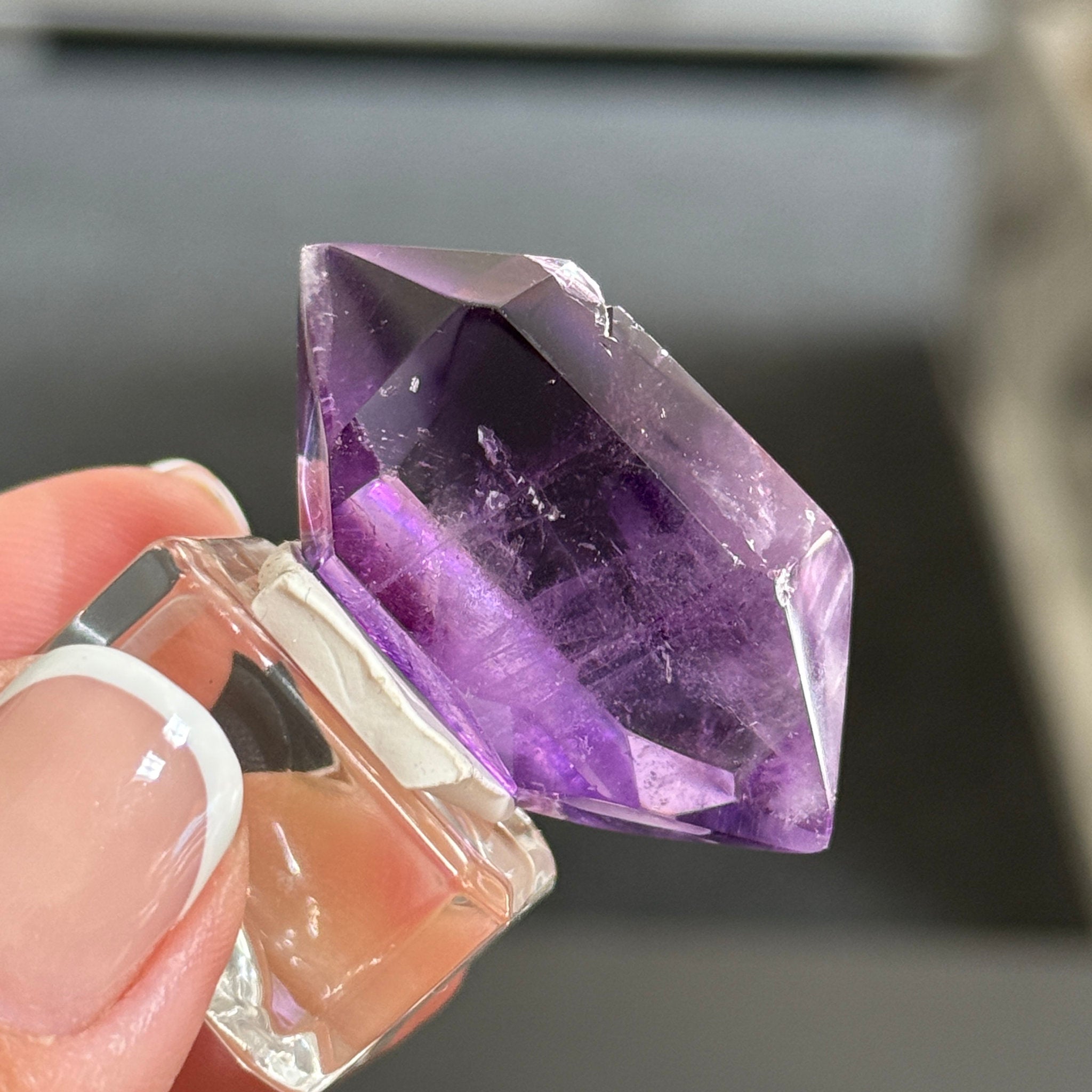 💜 Natural Amethyst DT with Chevron Phantoms – Madagascar