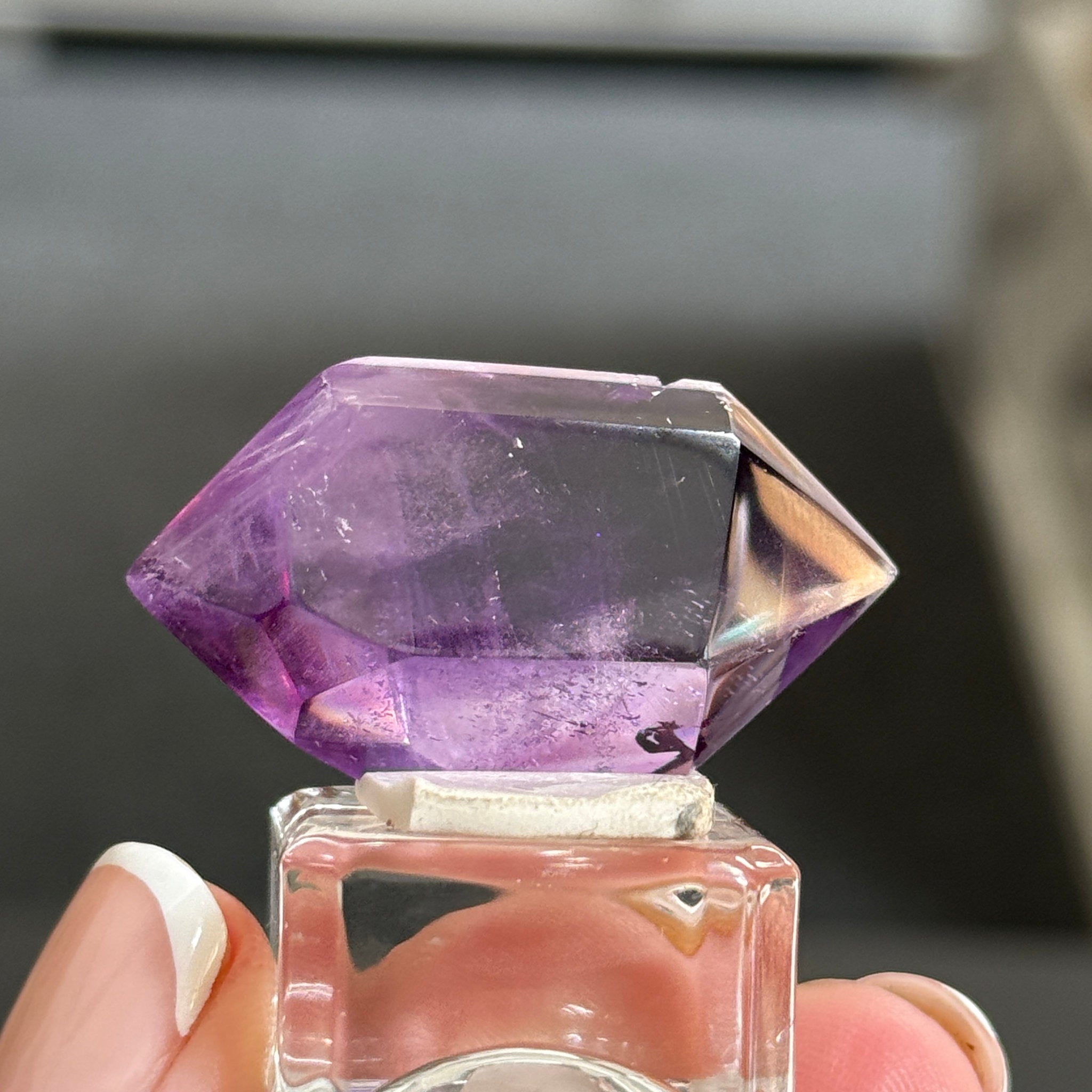 💜 Natural Amethyst DT with Chevron Phantoms – Madagascar