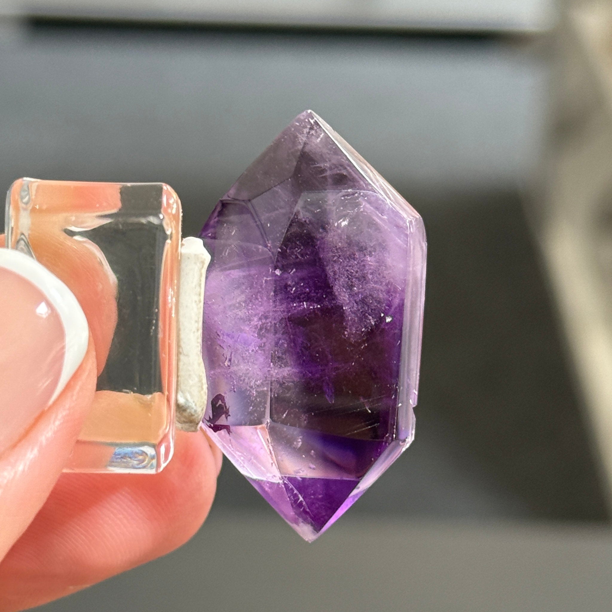 💜 Natural Amethyst DT with Chevron Phantoms – Madagascar