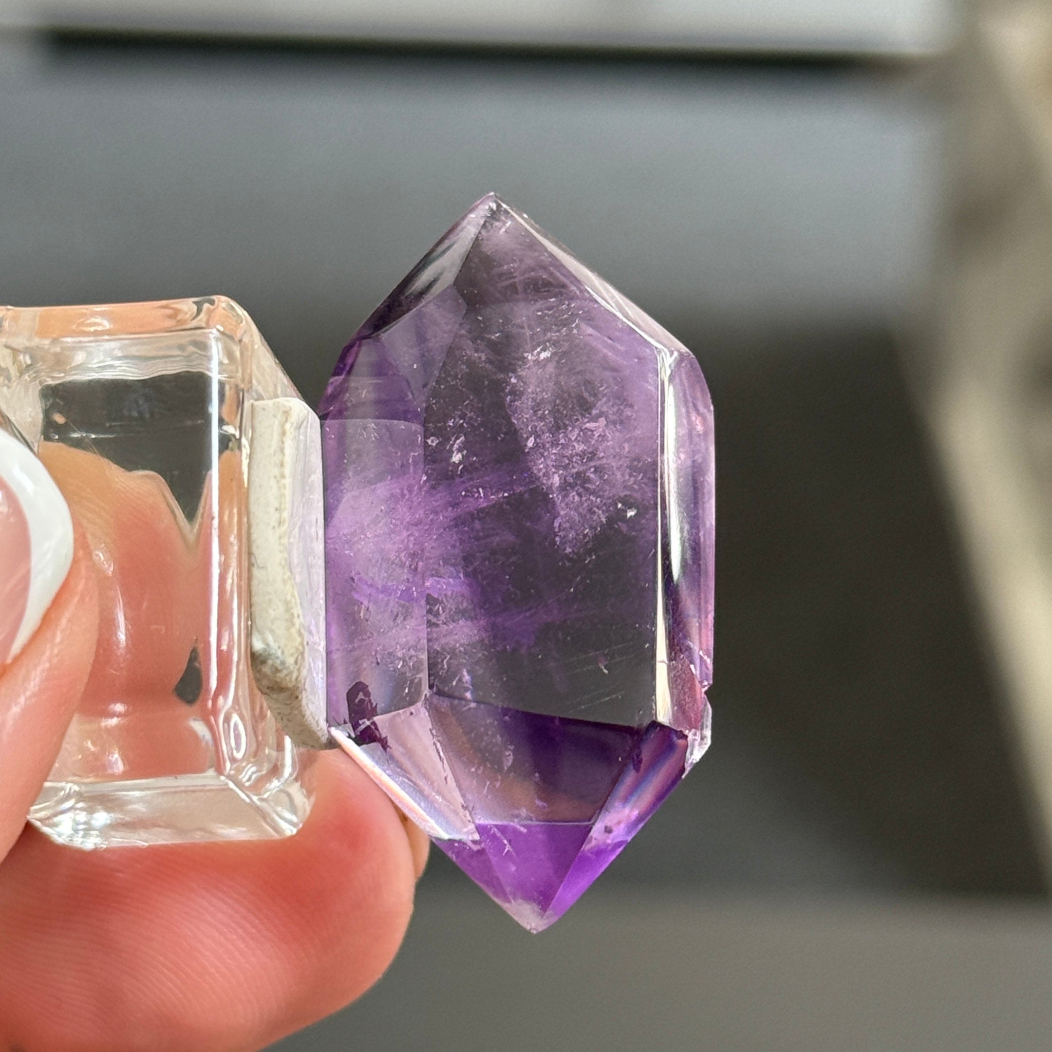 💜 Natural Amethyst DT with Chevron Phantoms – Madagascar