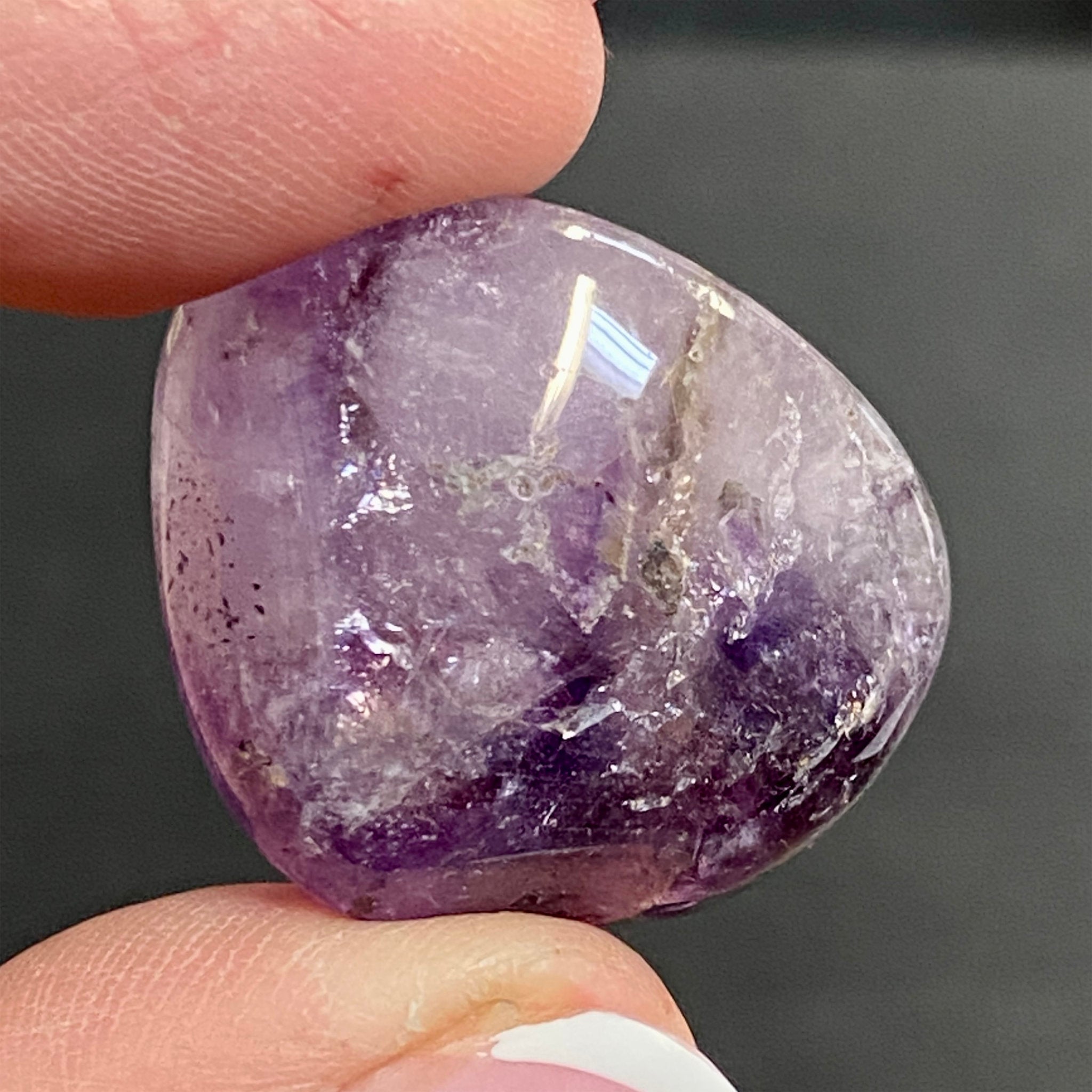 💜 Smoky Amethyst Brandberg Tumbled Stone