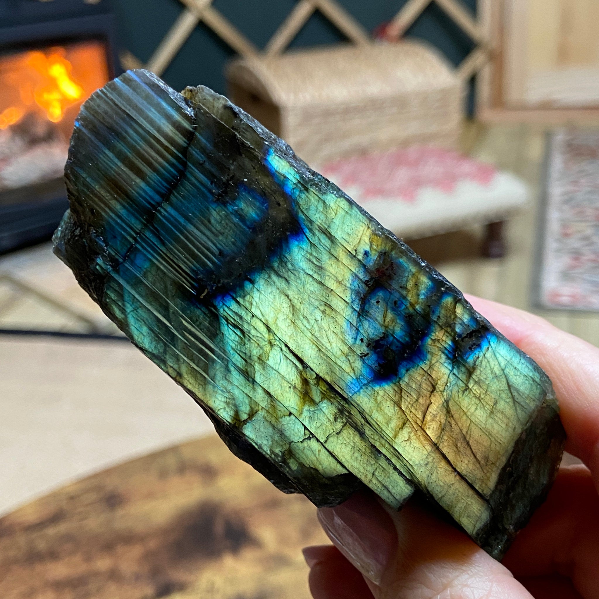 The Emerald Gate - Standing Madagascan Labradorite