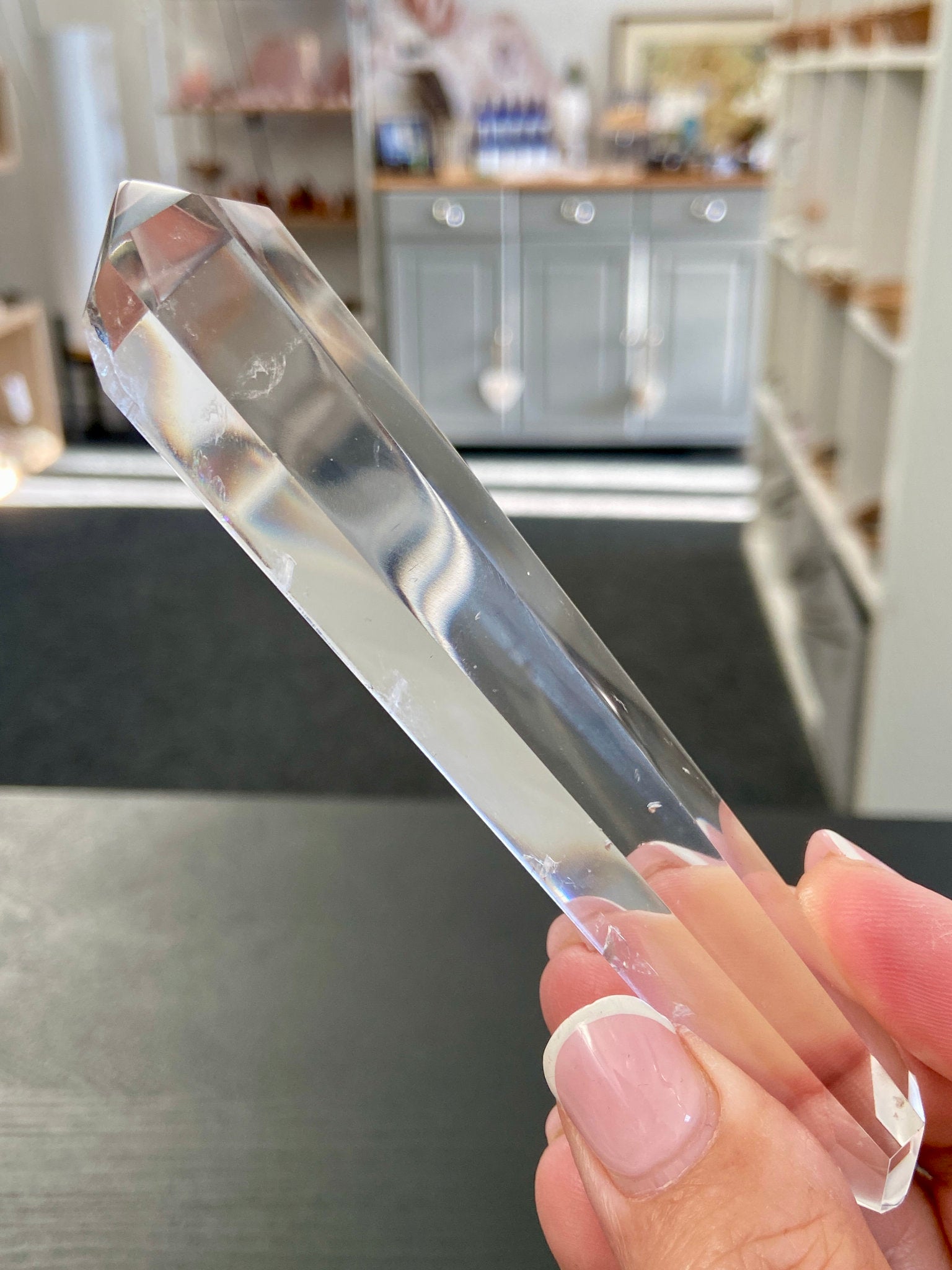 💎 Blue Feathered Manifestation Quartz – Double Terminated