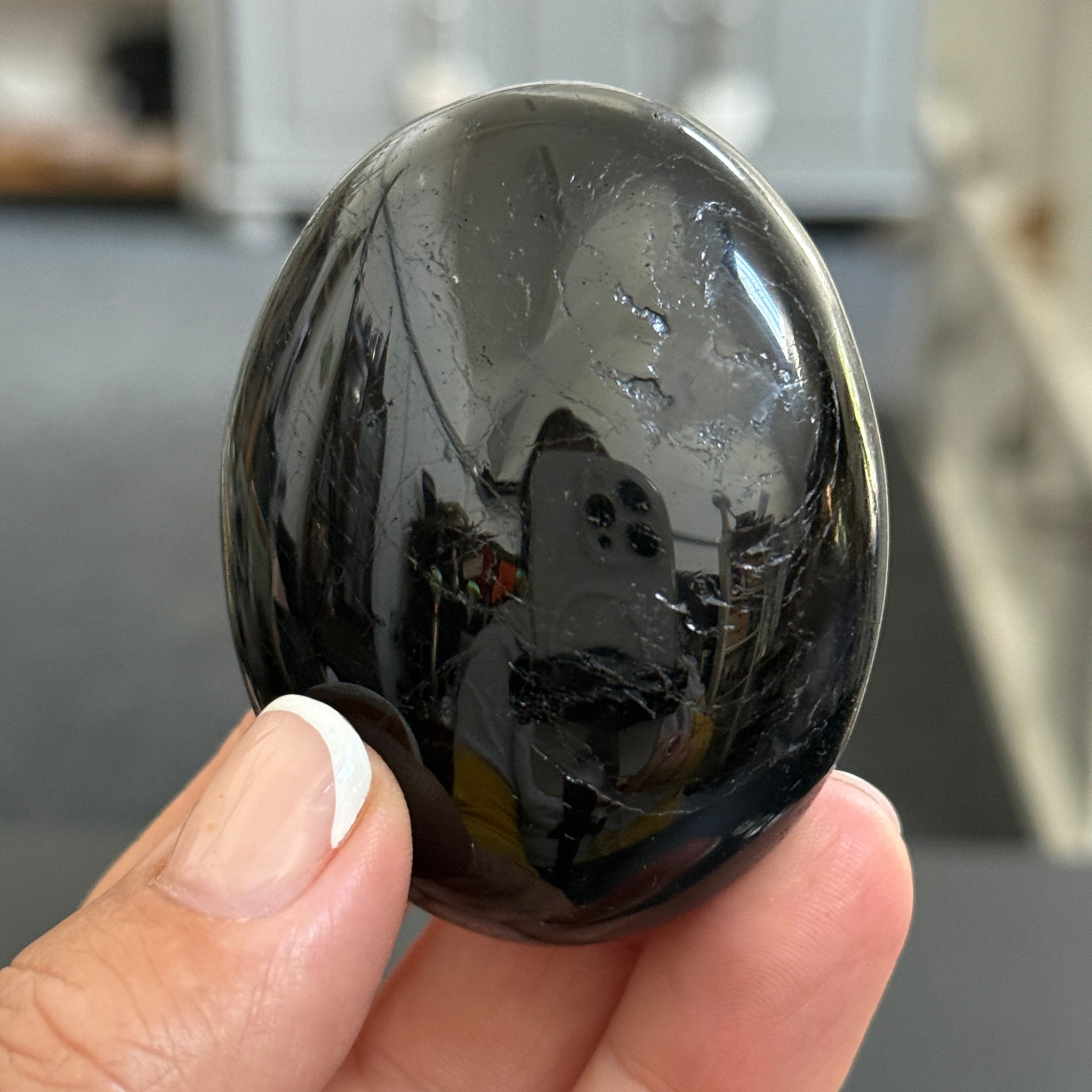 AAA Black Tourmaline Palmstone