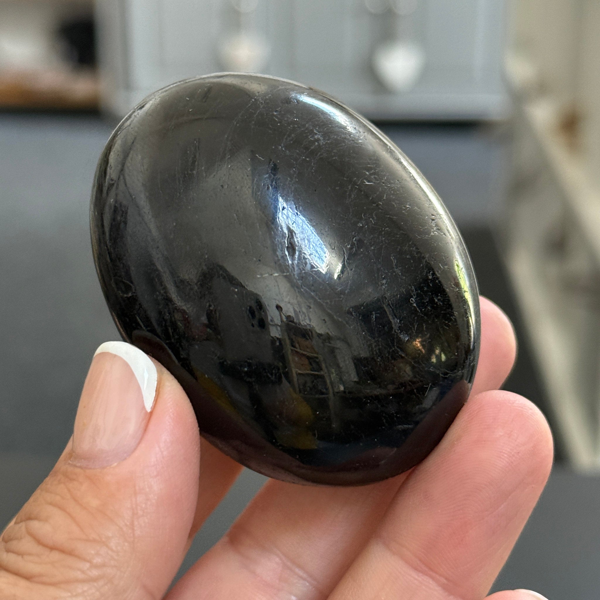 AAA Black Tourmaline Palmstone