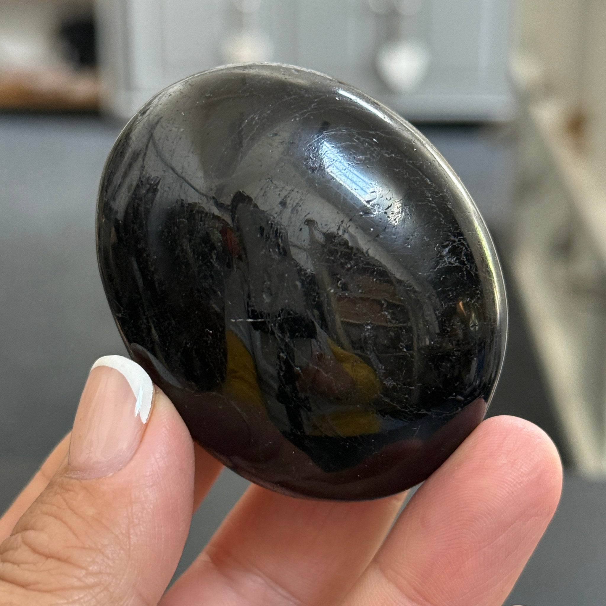 AAA Black Tourmaline Palmstone