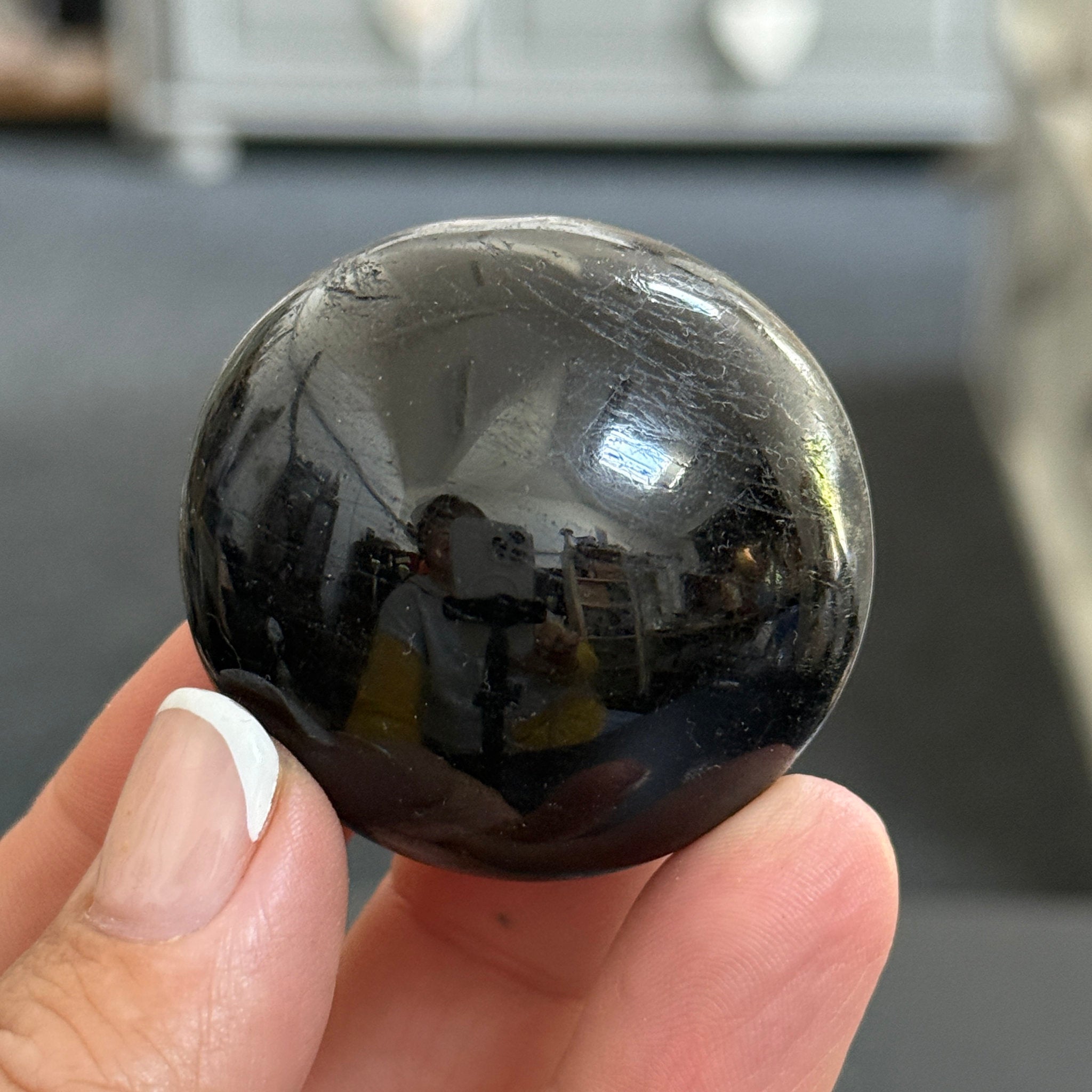 AAA Black Tourmaline Palmstone
