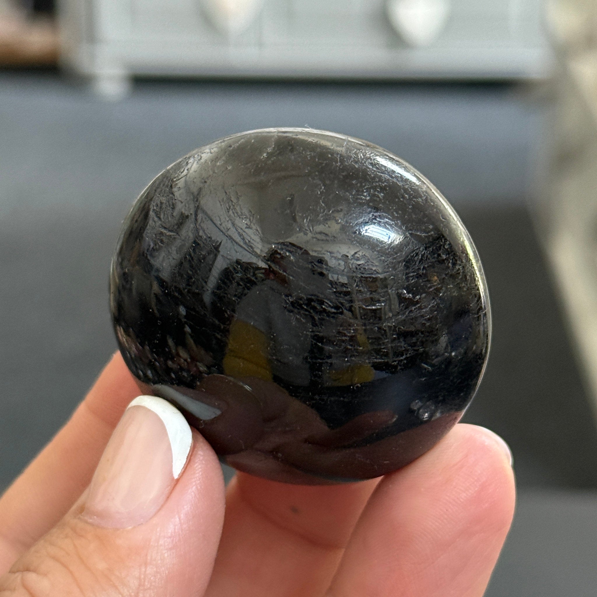 AAA Black Tourmaline Palmstone