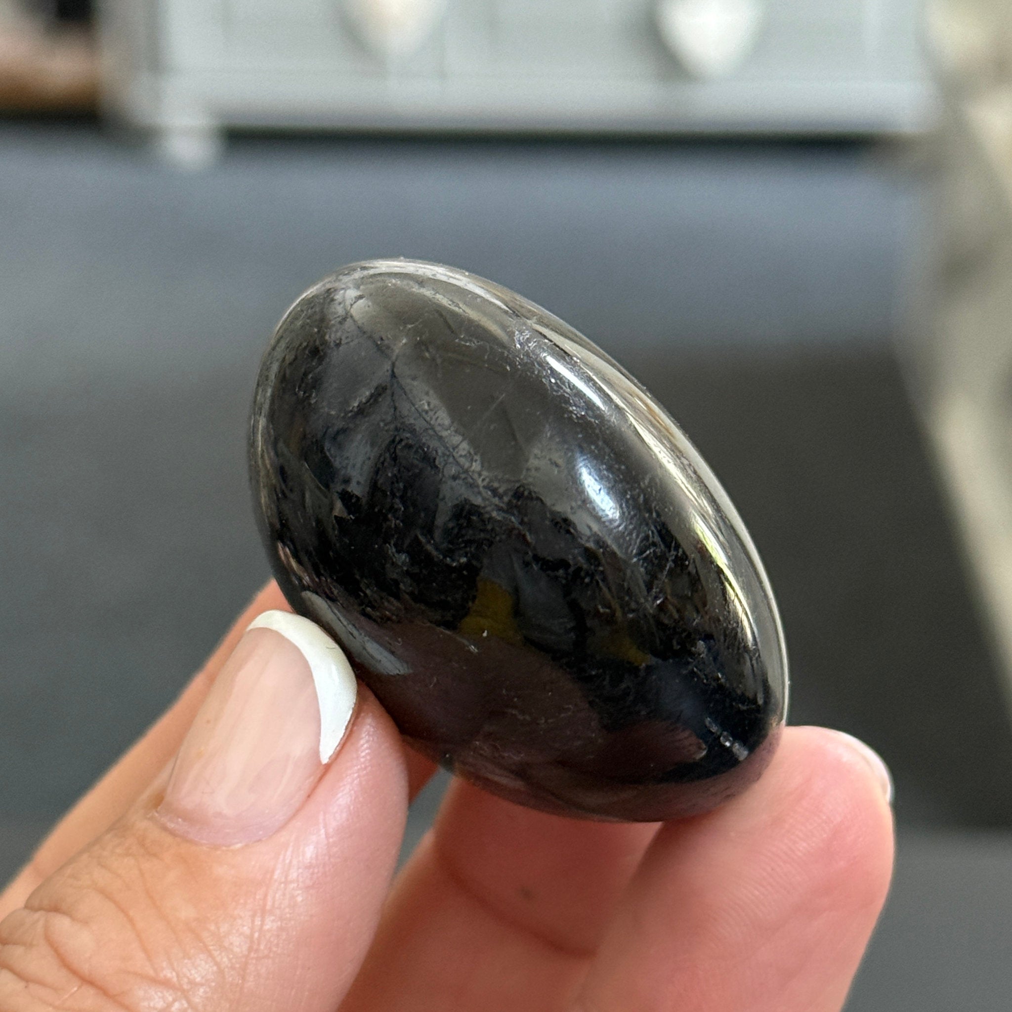 AAA Black Tourmaline Palmstone