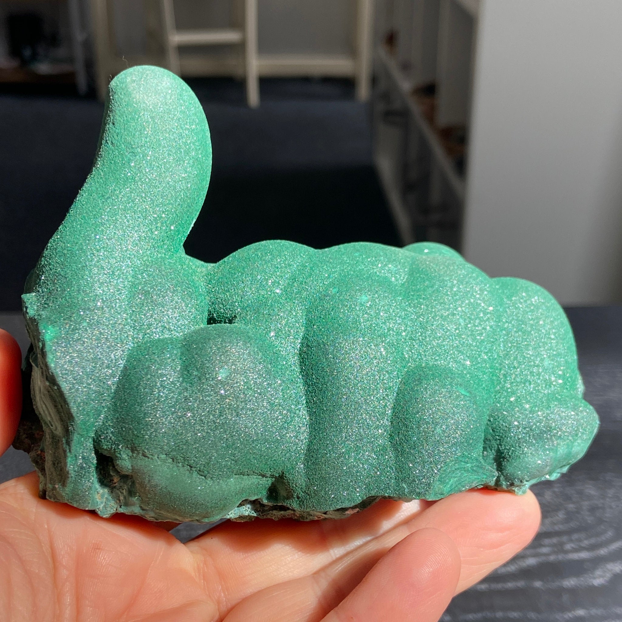 Rare - Malachite “Thumbs Up” Formation – Peru