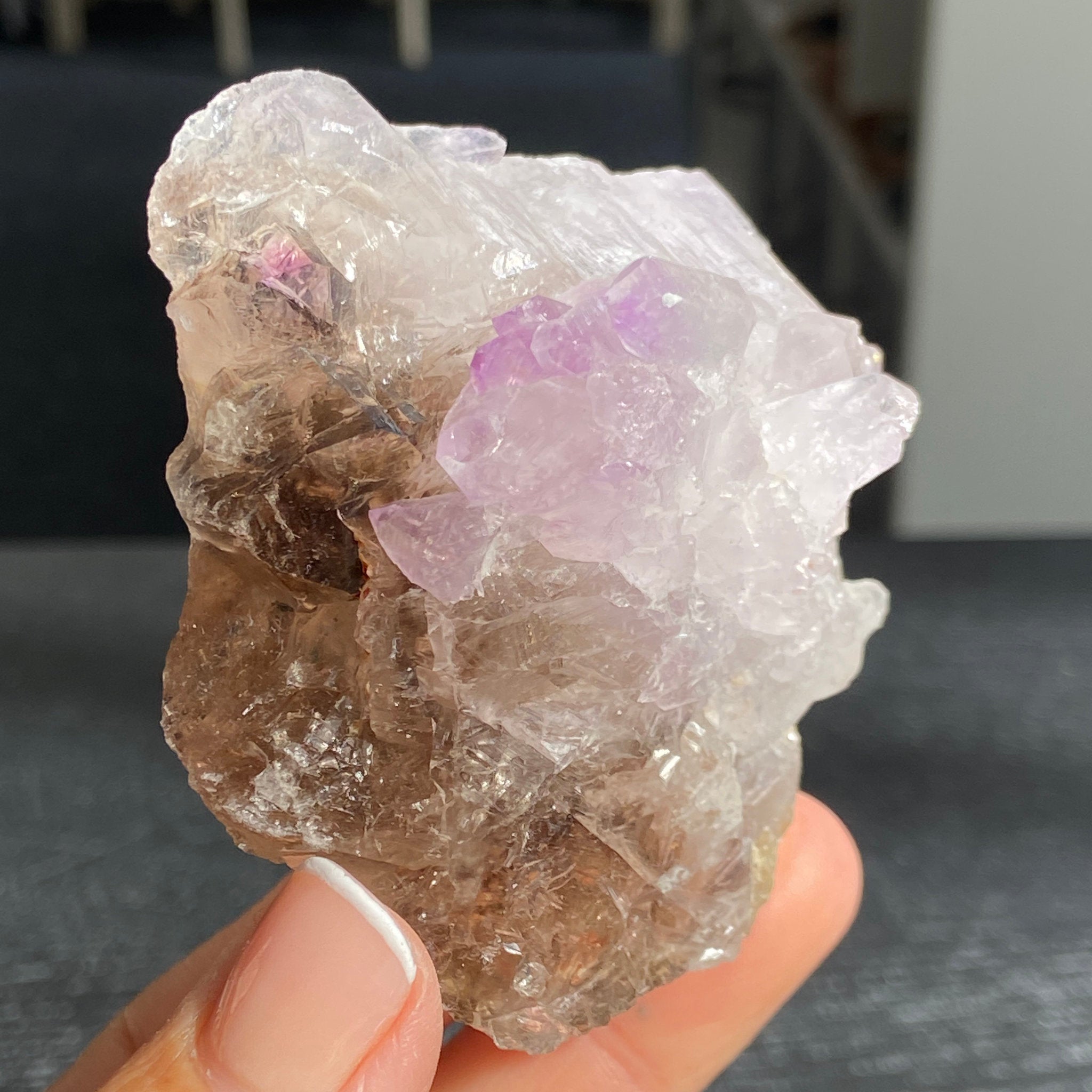 Smoky Quartz & Amethyst Cluster – Brazil