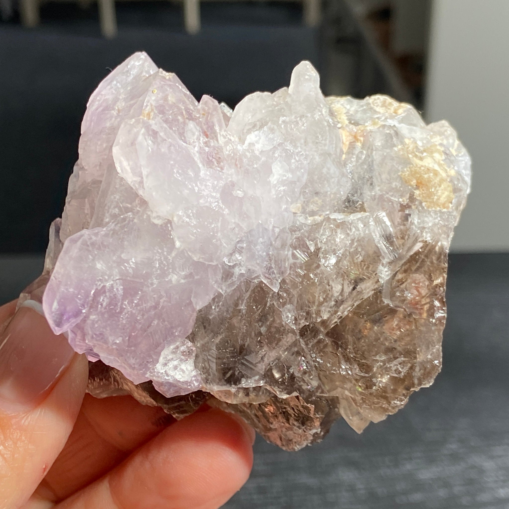 Smoky Quartz & Amethyst Cluster – Brazil