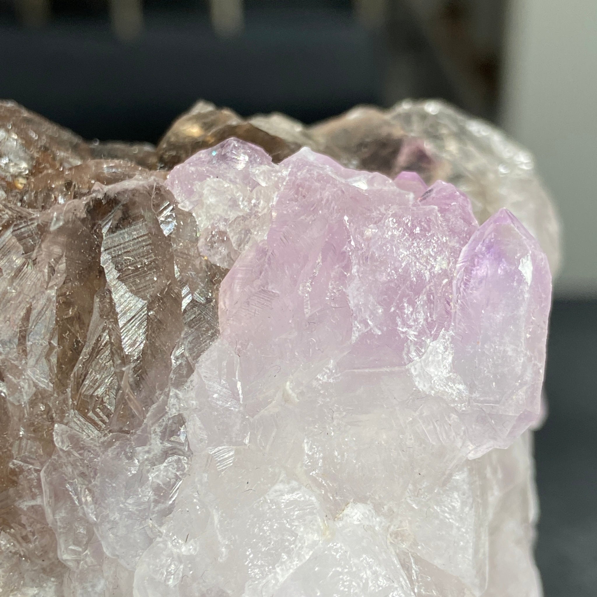 Smoky Quartz & Amethyst Cluster – Brazil