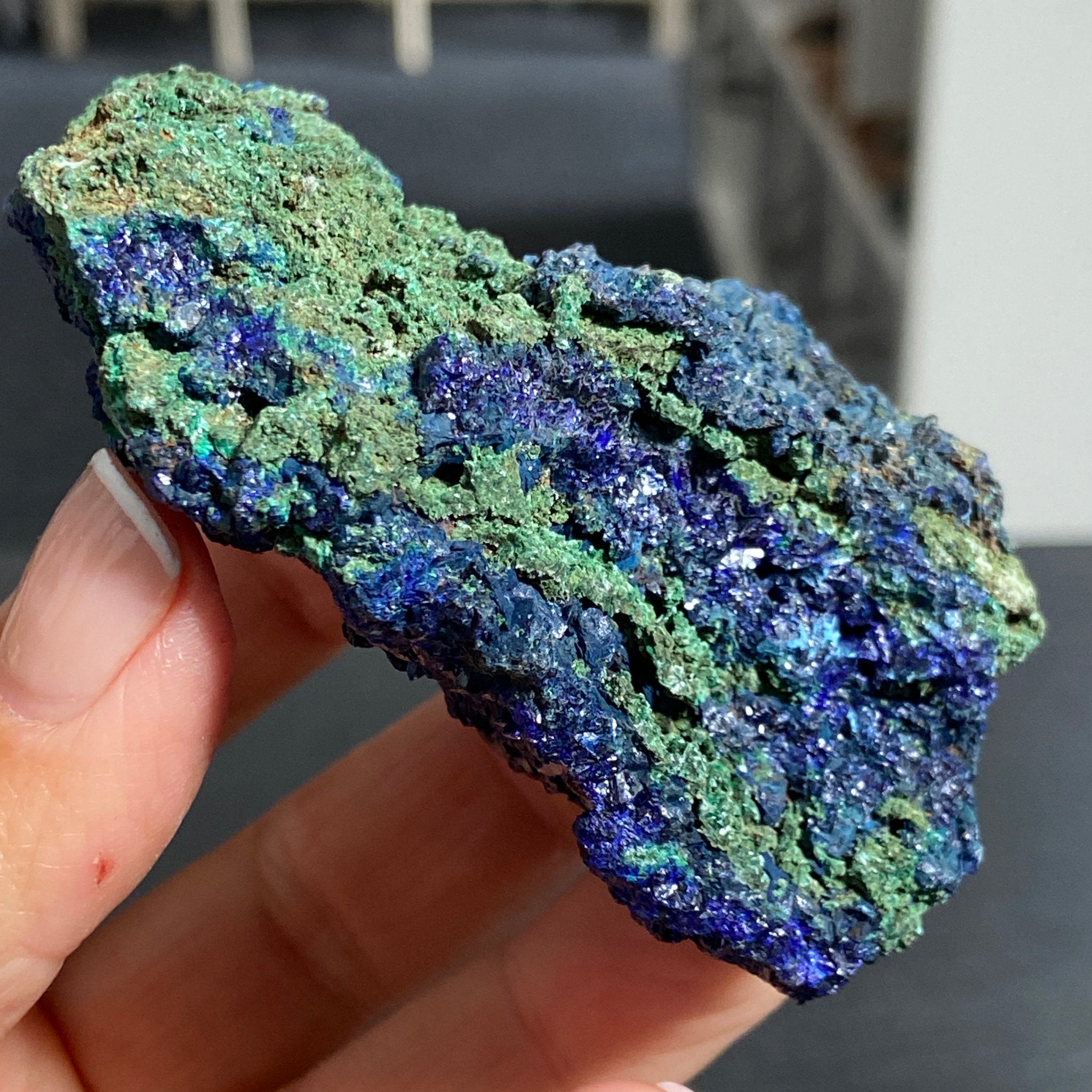 Azurite with Malachite - China