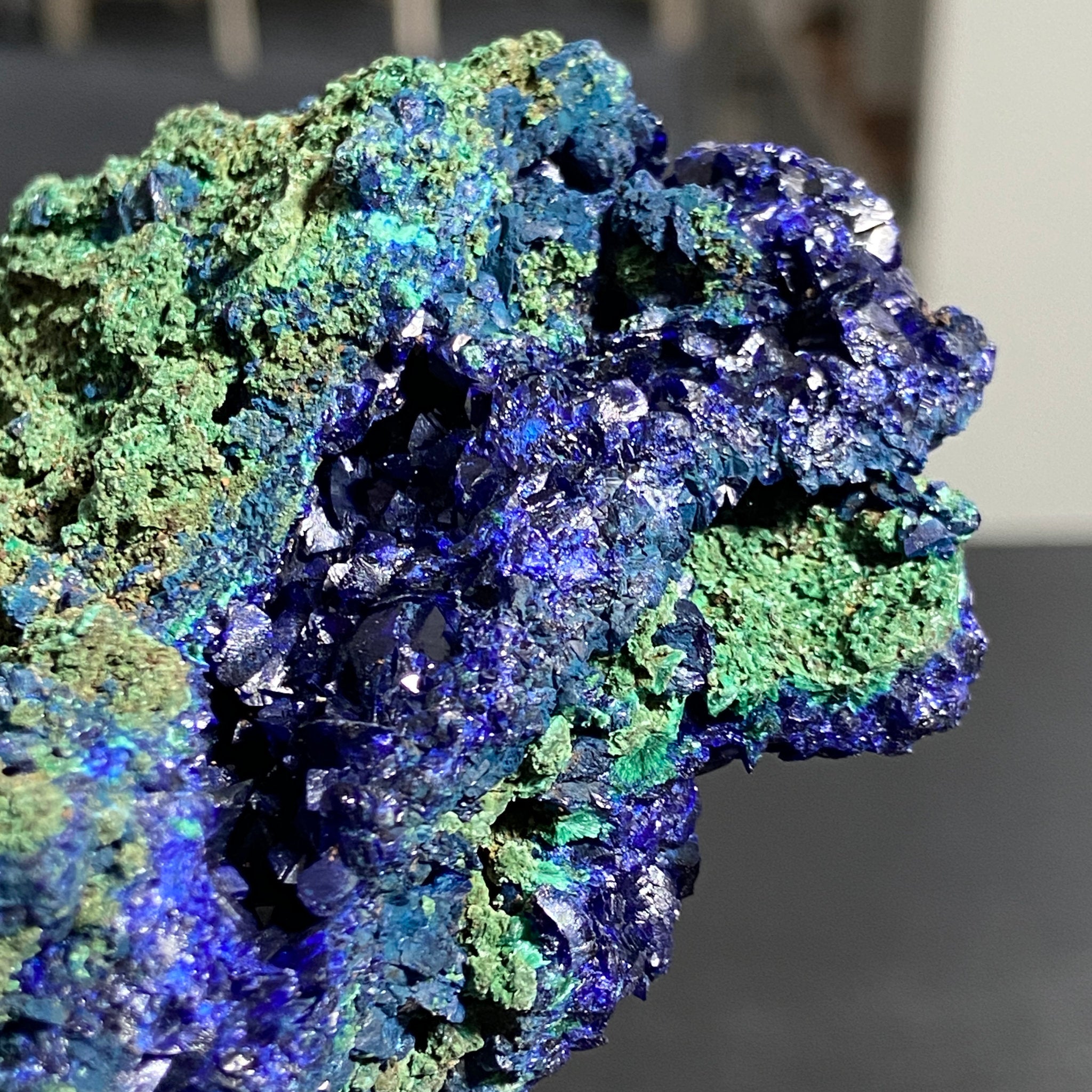 Azurite with Malachite - China