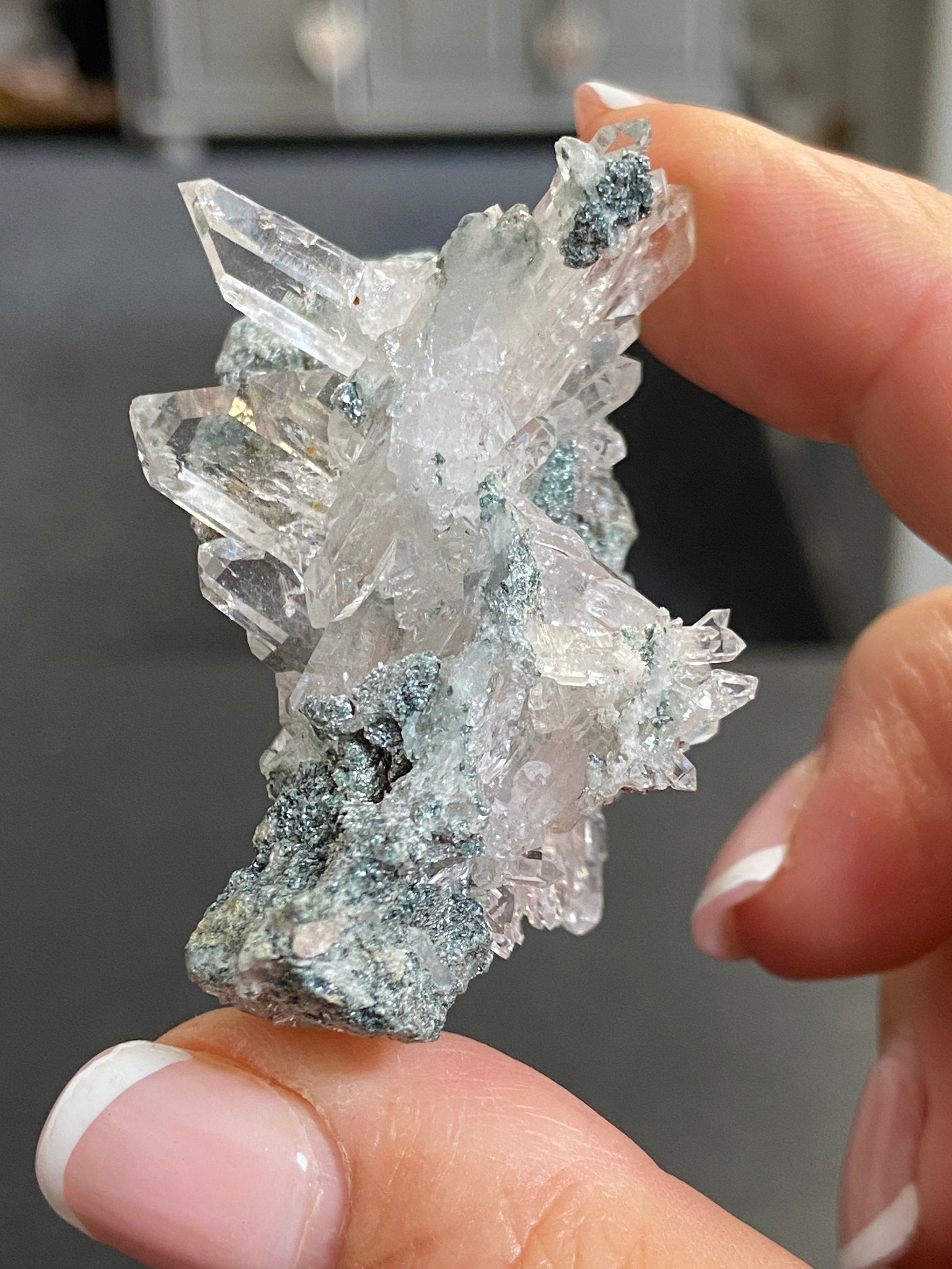 Lemurian Light Starburst Cluster with Fuchsite