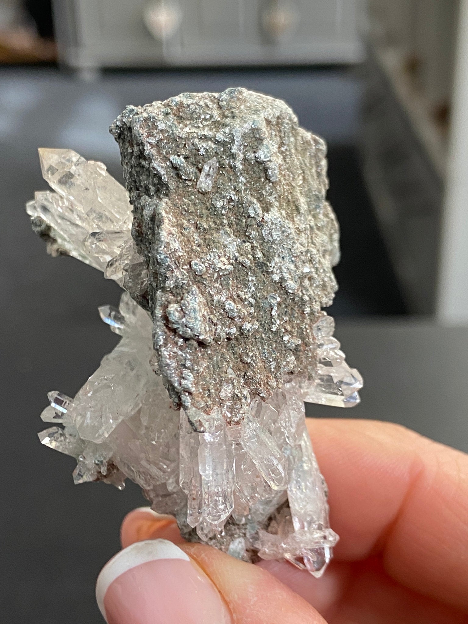 Lemurian Light Starburst Cluster with Fuchsite