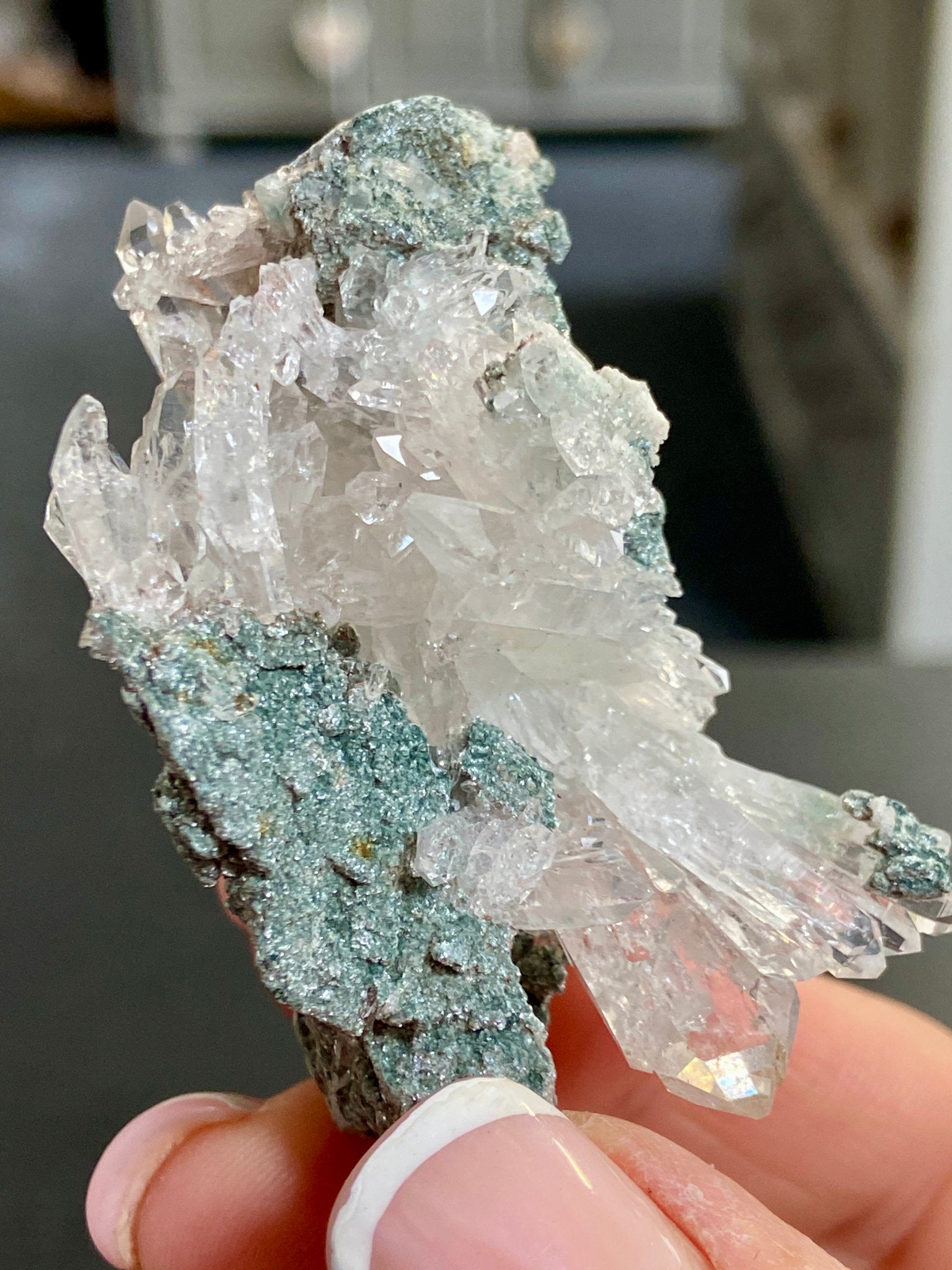 Lemurian Light Starburst Cluster with Fuchsite