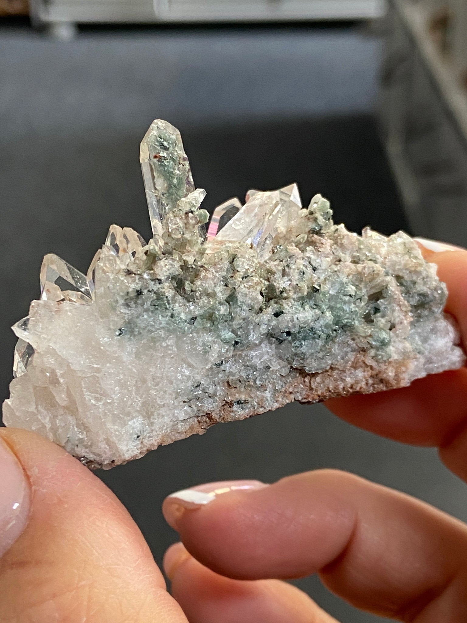 Sacred Pink Lemurian Cluster with Fuchsite
