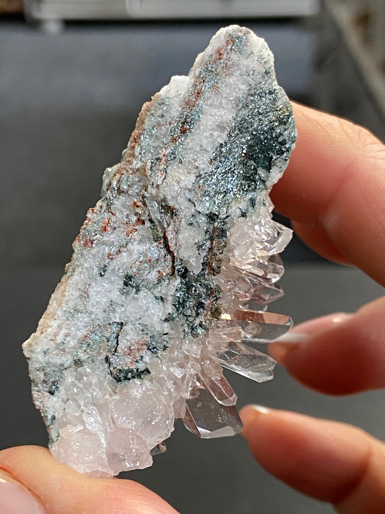 Sacred Pink Lemurian Cluster with Fuchsite