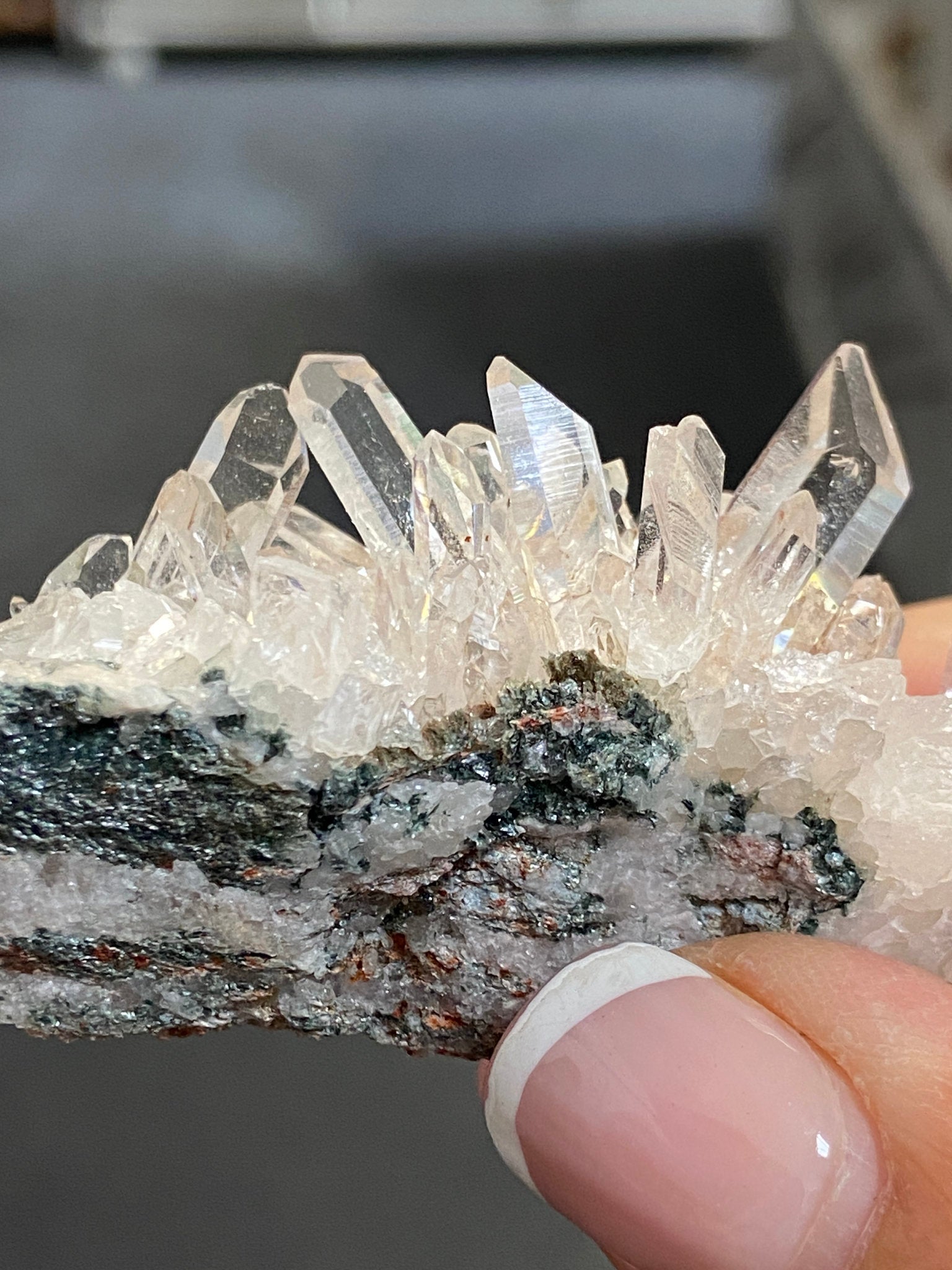 Sacred Pink Lemurian Cluster with Fuchsite