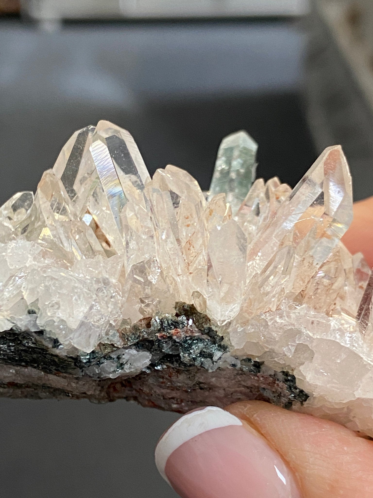 Sacred Pink Lemurian Cluster with Fuchsite